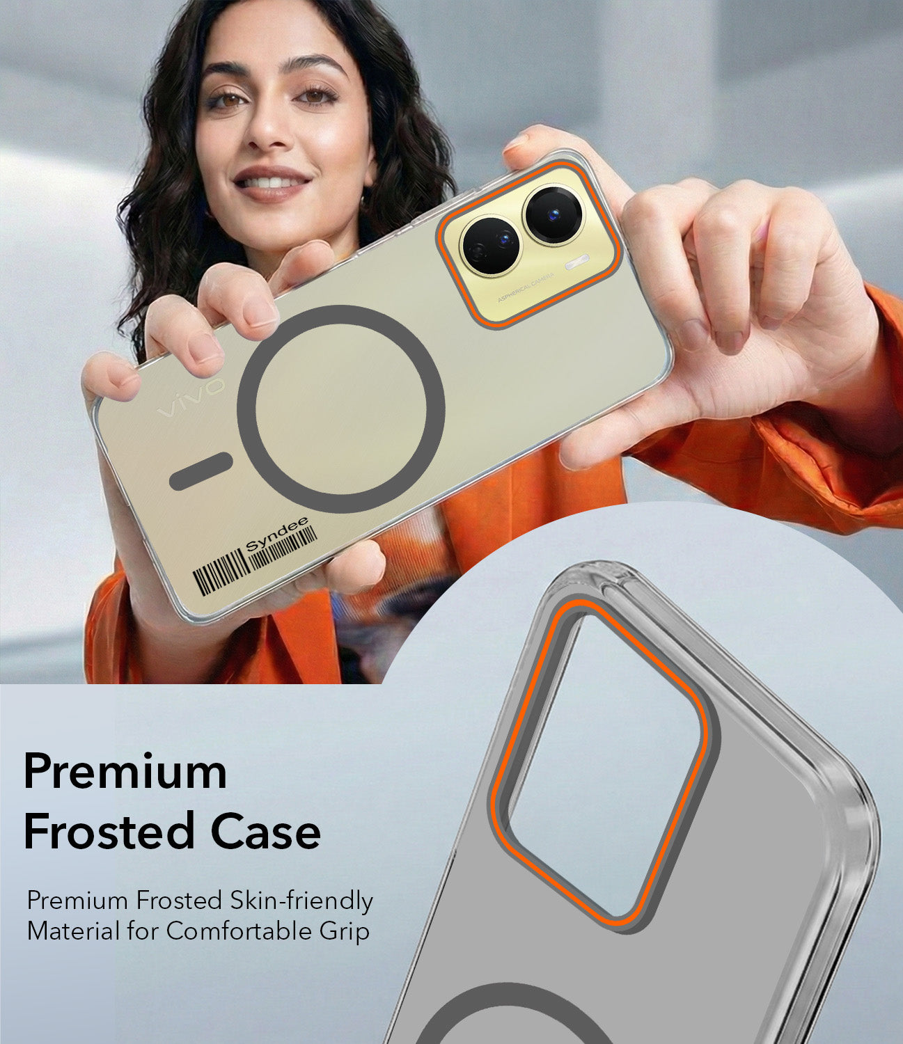 For Vivo Y16 Back Cover Case (Soft Touch | Camera Bump Protection | MagSafe Compatible | Matte Finish)