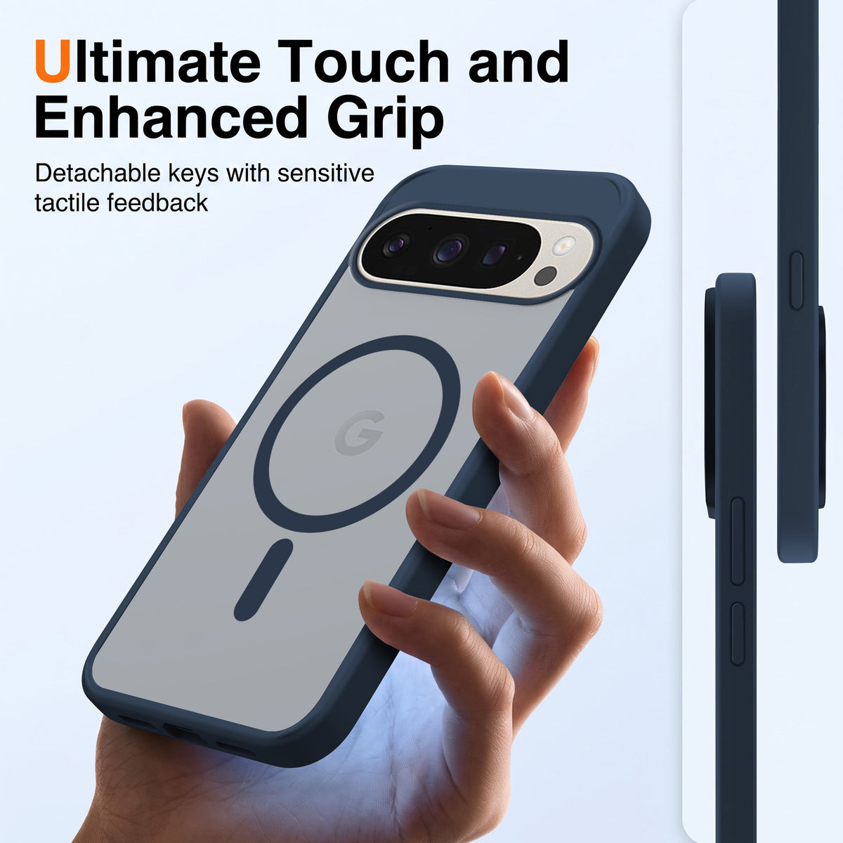 For Google Pixel 9 Pro Matte Finish Back Case Cover (MagSafe Compatible | Translucent Soft Touch | Slim and Unbreakable)