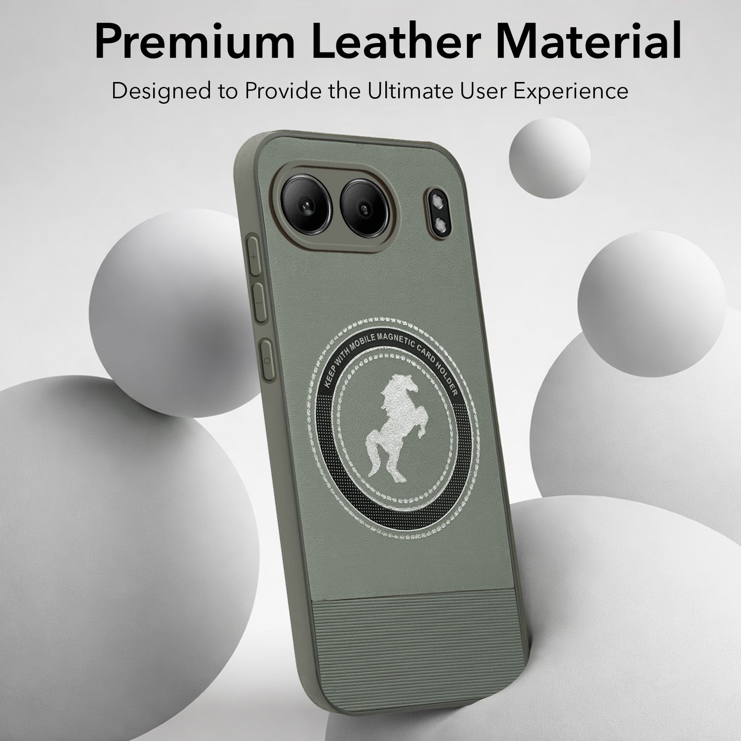 For Oneplus Nord 4 Back Cover Case PU Leather Finish (Professional Minimalist Texture | MagSafe Compatile | Camera Protection | Sleek Sober Formal)