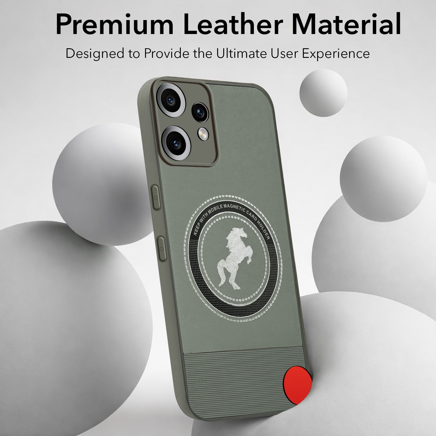 For Nothing CMF Phone 2 Pro Back Cover Case PU Leather Finish (Professional Minimalist Texture | MagSafe Compatile | Camera Protection | Sleek Sober Formal)