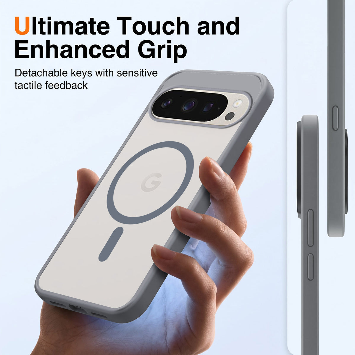 For Google Pixel 9 Pro Matte Finish Back Case Cover (MagSafe Compatible | Translucent Soft Touch | Slim and Unbreakable)