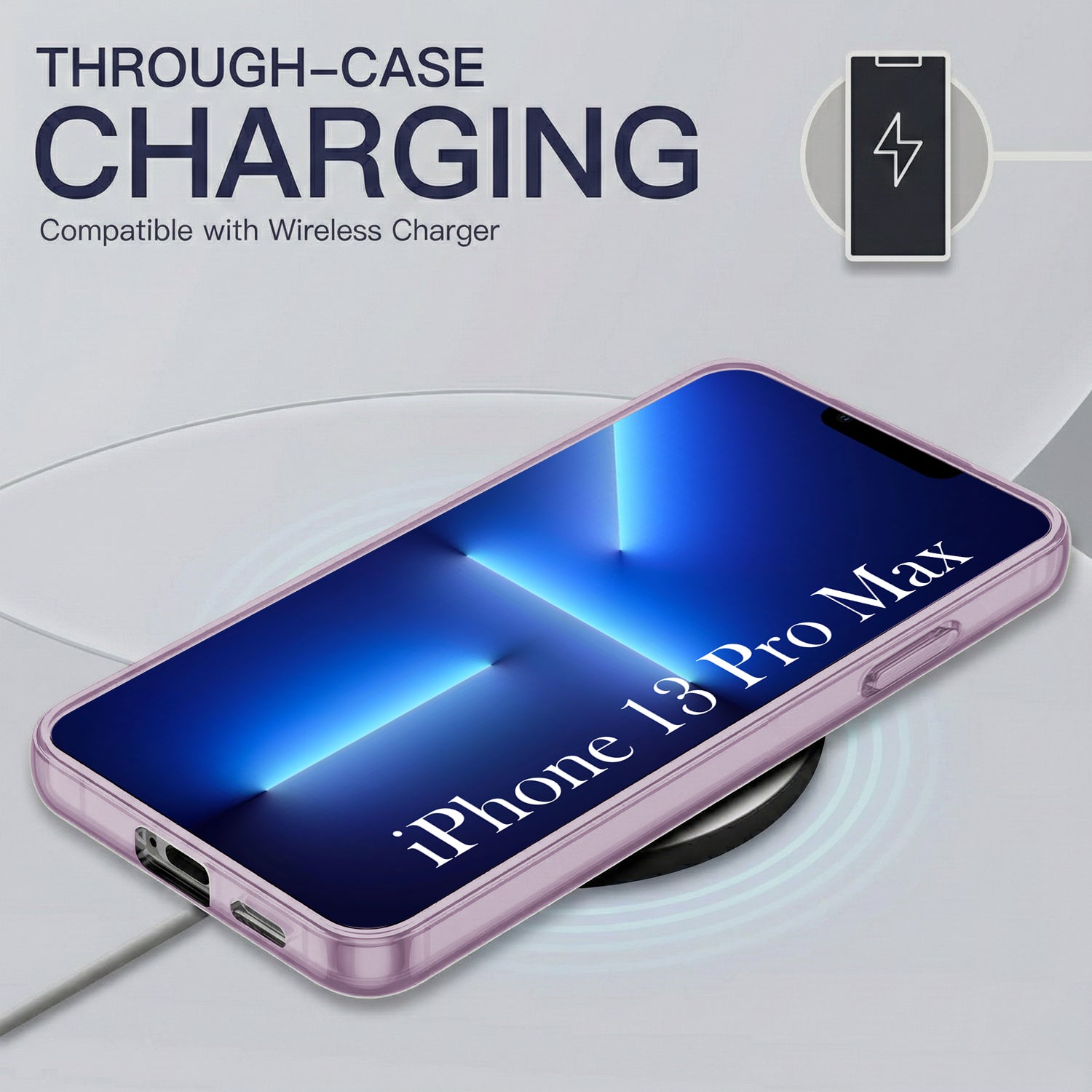 For Apple iPhone 13 Pro Max Back Cover Case Silicone (Slim Paper Thin | Camera Protection Bump | Minimalist Professional | Soft Flexible)