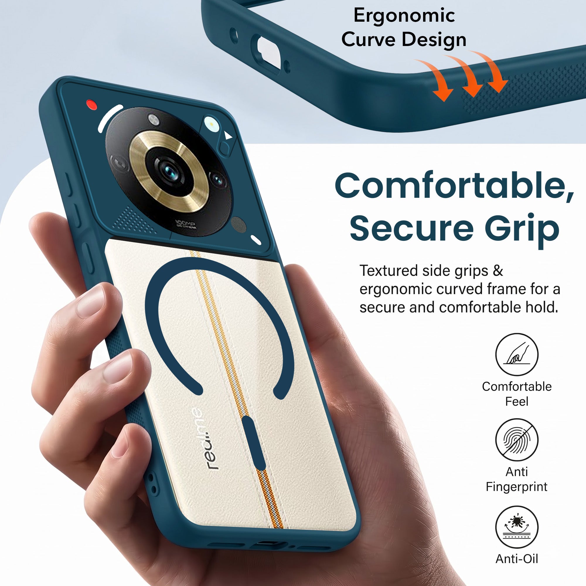 For Realme 11 Pro 5G | Realme 11 Pro Plus 5G Back Cover Case Lifetime Anti-Yellow Clear (Camera Protection | Side Grip | Wireless MagSafe Compatible)