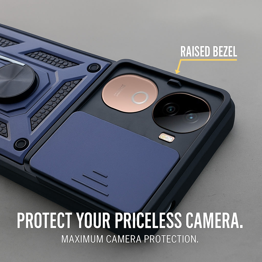 For Vivo V40e Back Cover Case (Hybrid Dual Armor Polycarbonate)