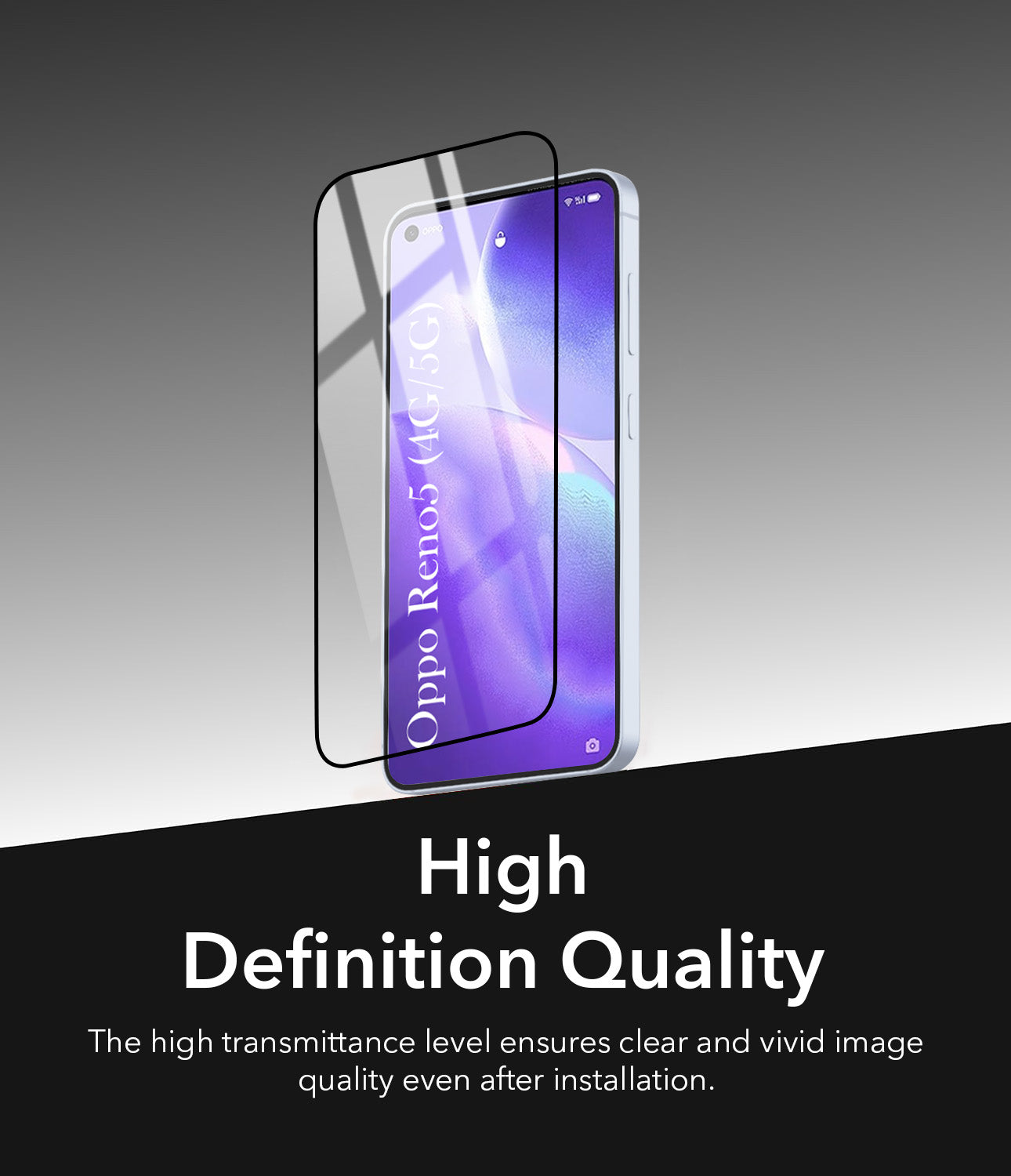 (Pack of 2) Tempered Glass For Oppo Reno 5 4G| 5G Military-Grade Gorilla Tempered Glass Screen Protector  With Installation Kit | Shatterproof, Full Coverage, HD Clear, Scratch Resistant