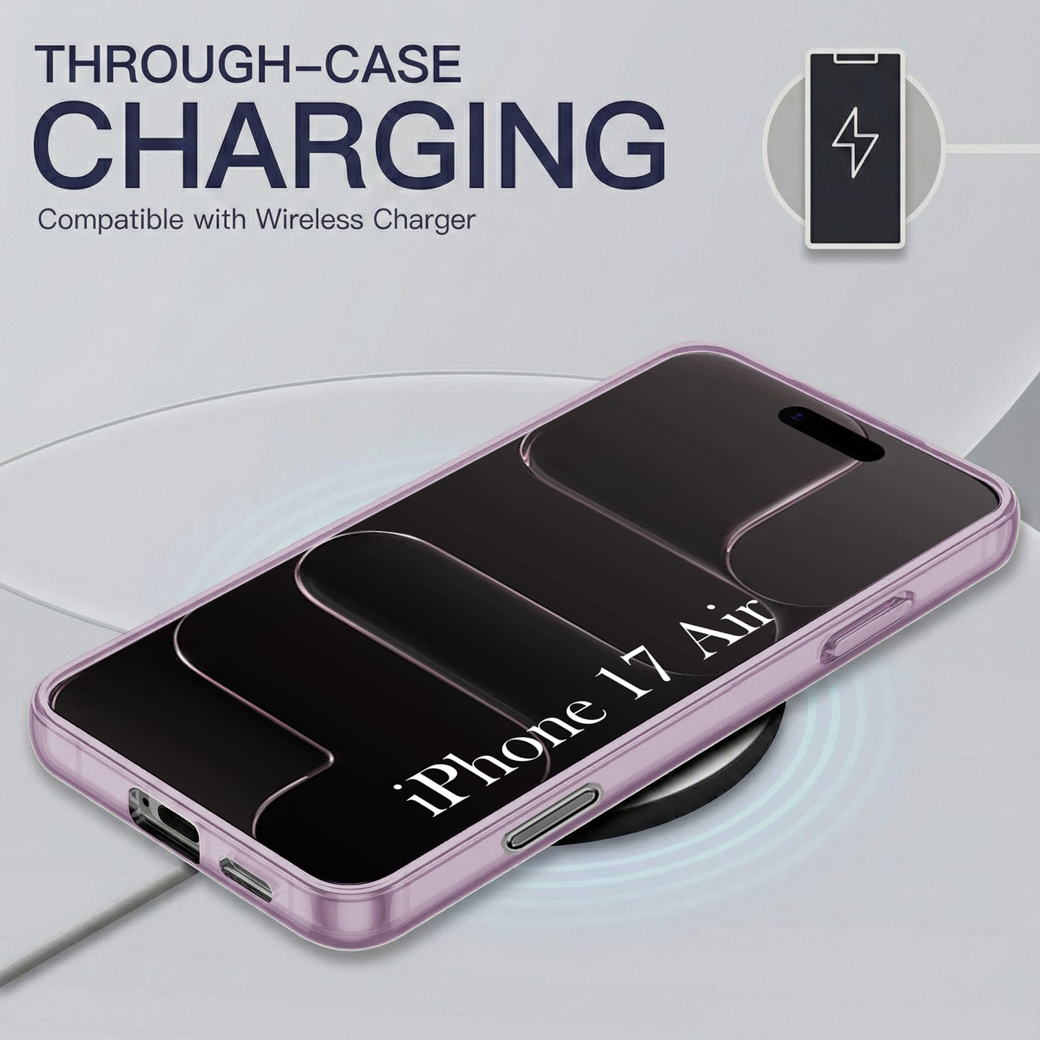 For Apple iPhone 17 Air Back Cover Case Silicone (Slim Paper Thin | Camera Protection Bump | Minimalist Professional | Soft Flexible)