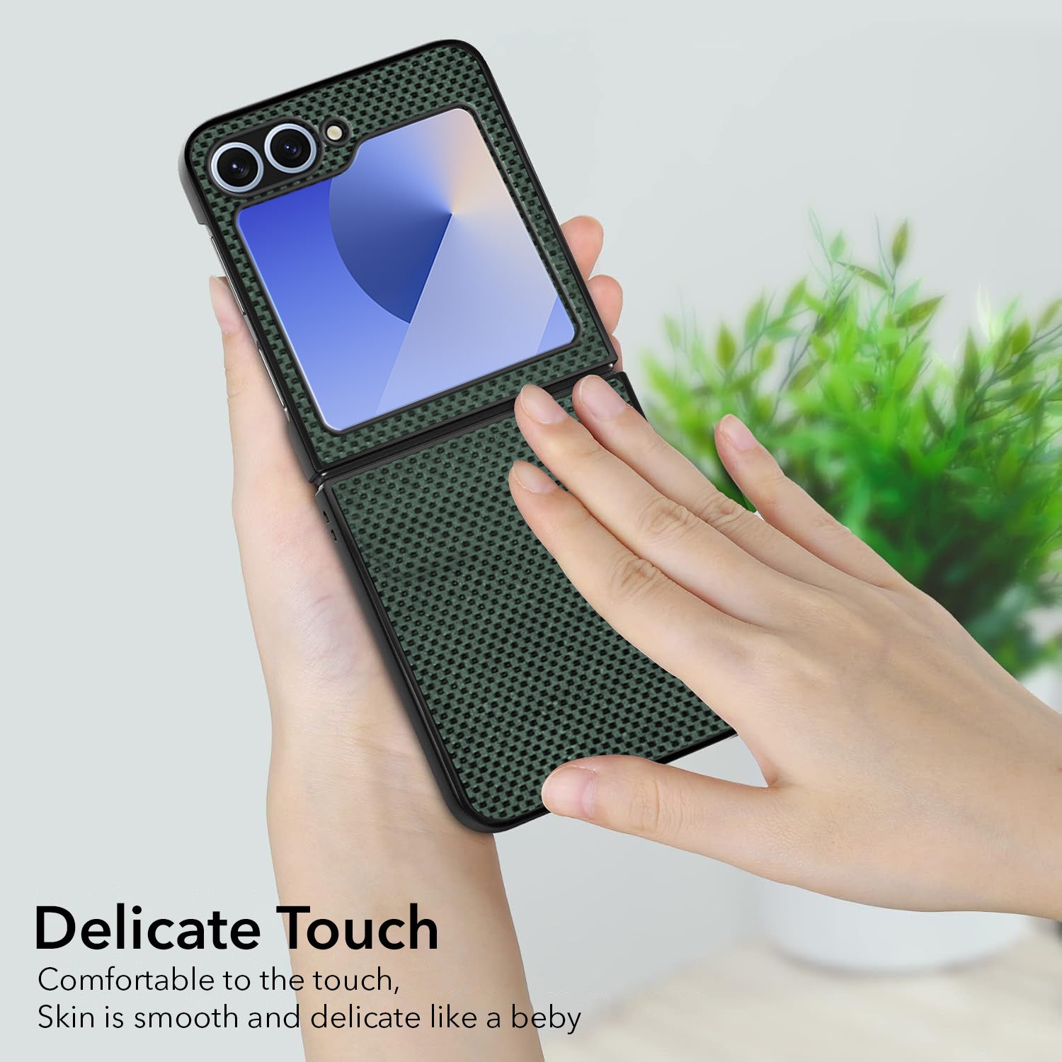 For Samsung Galaxy Z Flip 6 5G | Samsung Galaxy Z Flip 7 FE Back Flip Case Cover (Craft Printed Design | Hybrid Texture | Inside Microfiber Cloth)