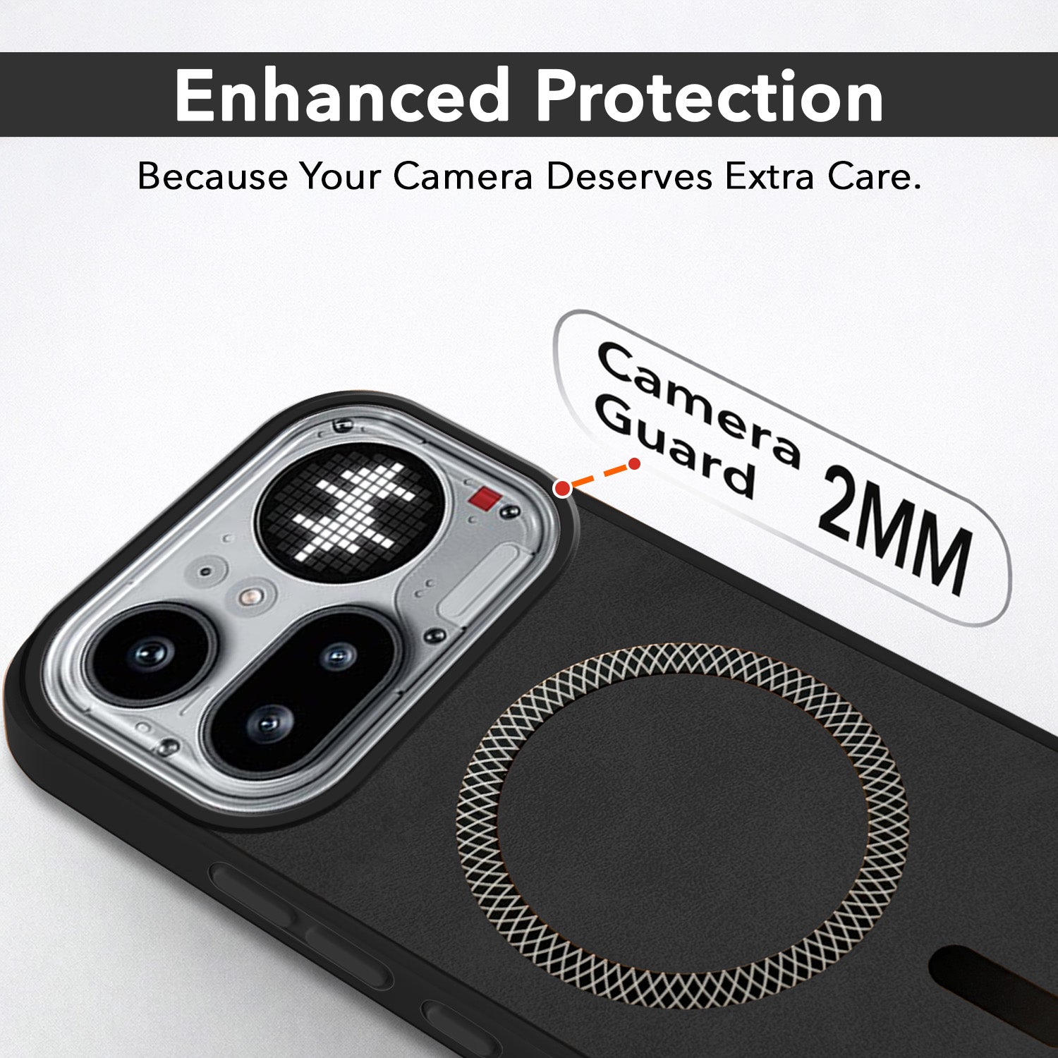 For Nothing Phone 4A Pro 5G Back Cover Case Leather Finish (MagSafe Compatible Wireless Charging | Soft Touch | Camera Bump Protection)