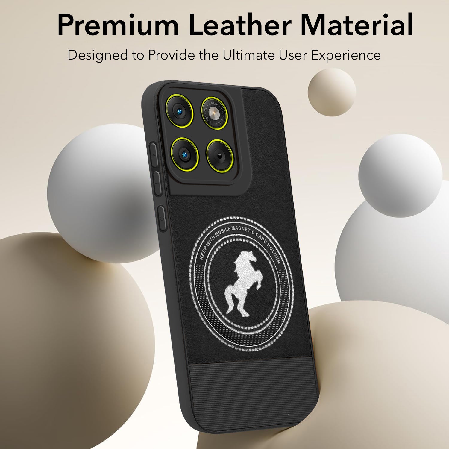 For Motorola Moto Edge 70 Back Cover Case PU Leather Finish (Professional Minimalist Texture | MagSafe Compatile | Camera Protection | Sleek Sober Formal)
