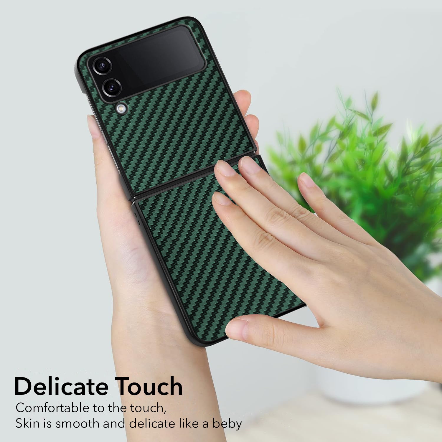 For Samsung Galaxy Z Flip 4 5G Back Flip Case Cover (Craft Printed Design | Hybrid Texture | Inside Microfiber Cloth)