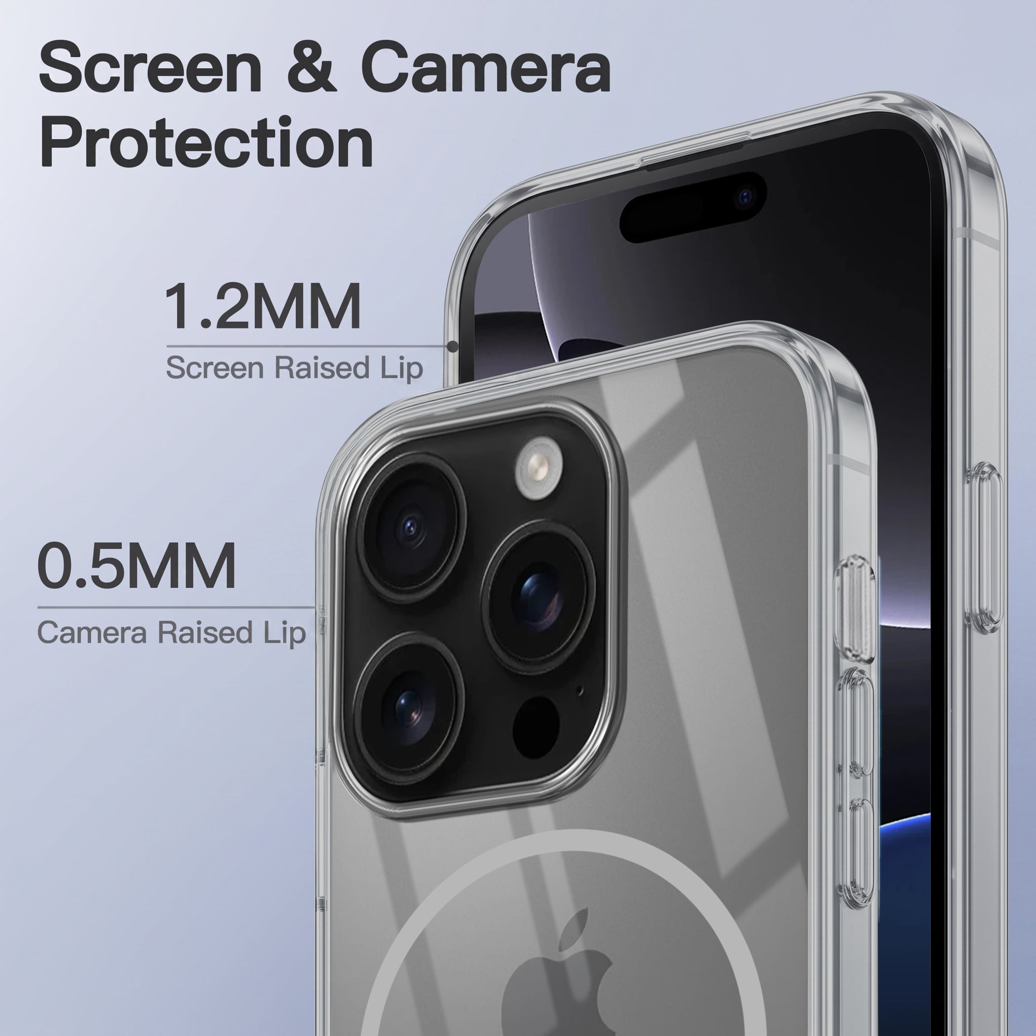 For Apple iPhone 16 Pro Back Case Cover Crystal Anti Yellow (Unbreakable PC | MagSafe Wireless Charging Support |Camera Protection Bump)