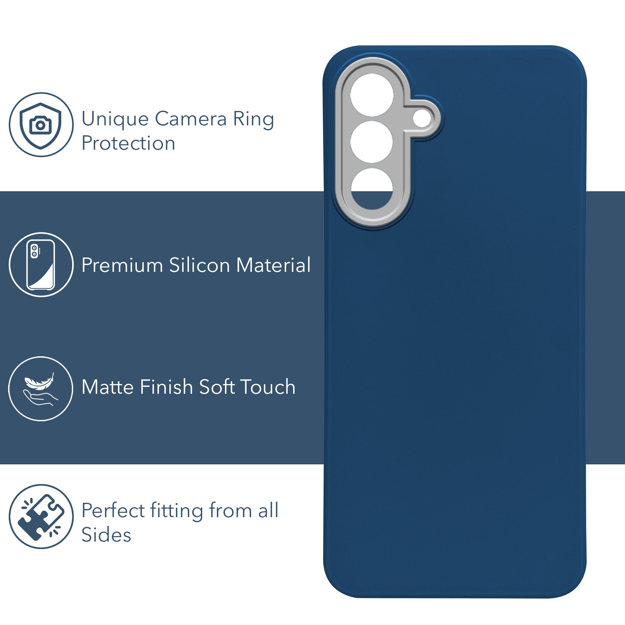 For Samsung Galaxy A26 5G Back Cover Case Matte Silicone (Dual Colour |Full Camera Protection | Sleek and Professional)