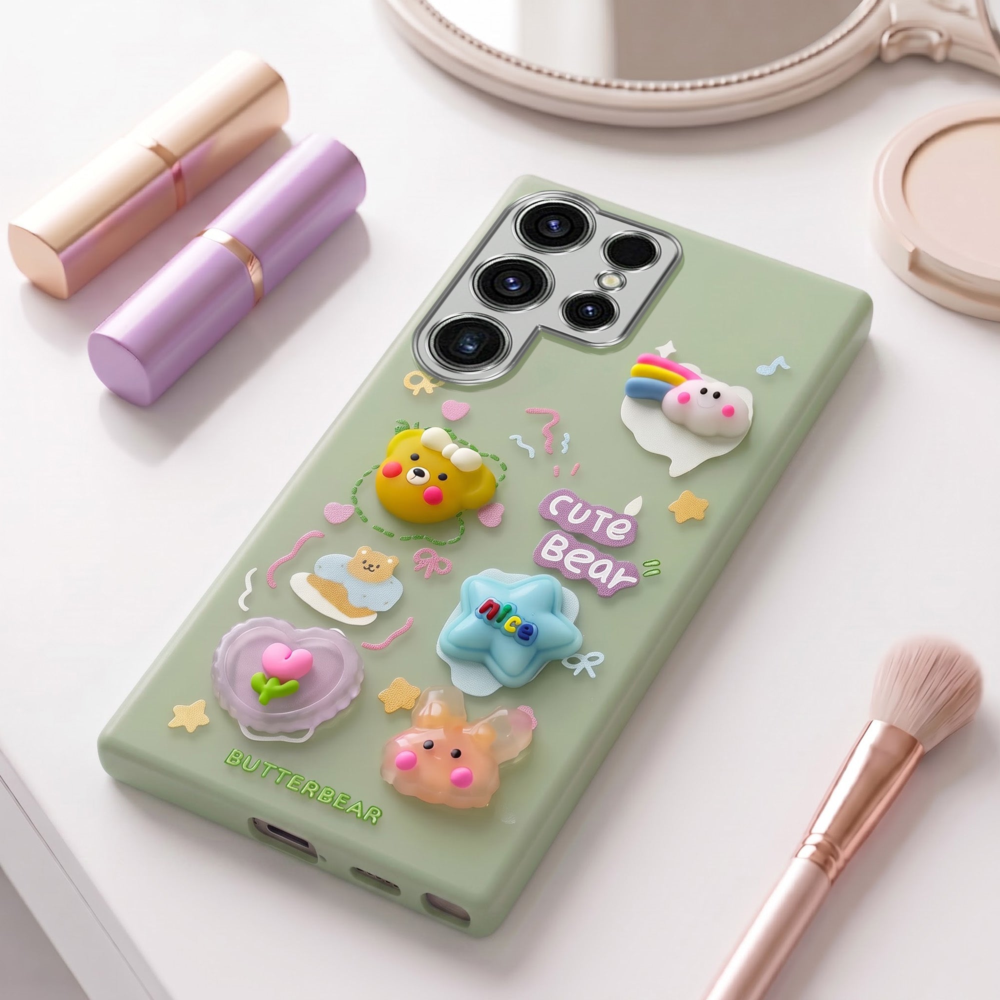For Samsung Galaxy S23 Ultra Back Cover Case (3D Cute Cartoons | Hard Back Side Soft | Matte Premium Finish | HD Printing)