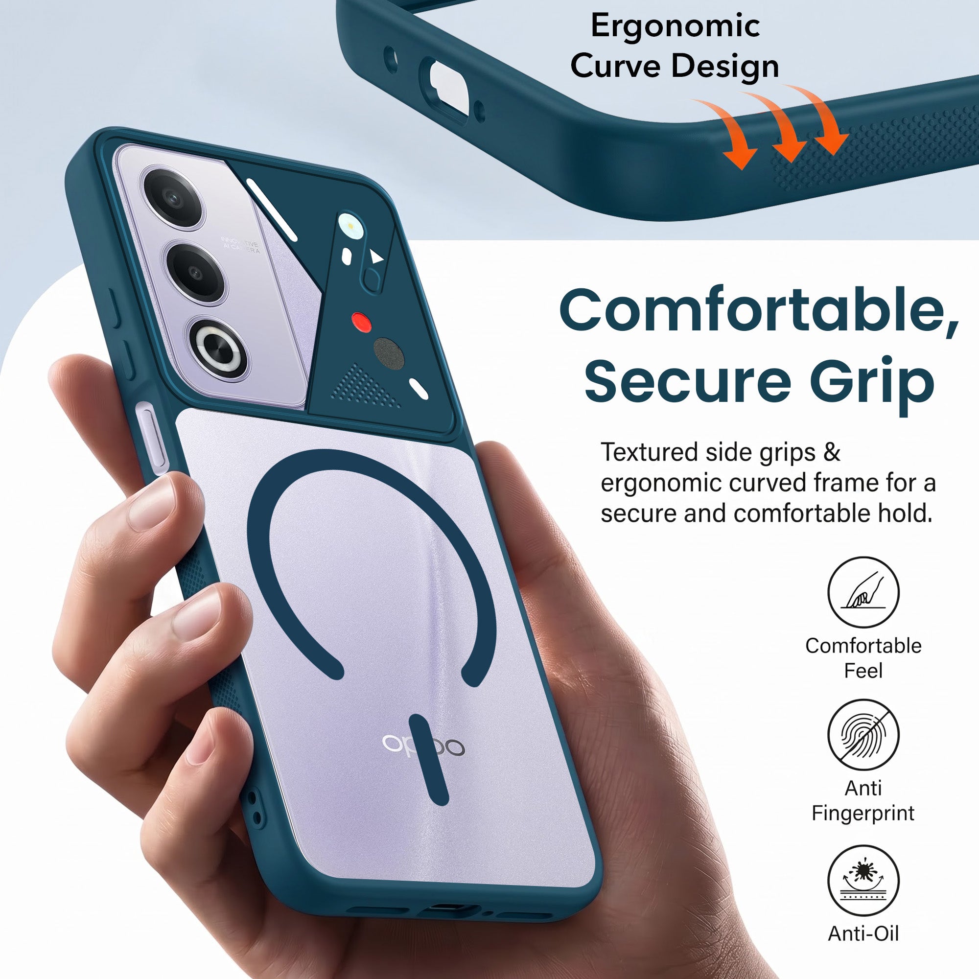 For Oppo A3 Pro 5G Back Cover Case Lifetime Anti-Yellow Clear (Camera Protection | Side Grip | Wireless MagSafe Compatible)