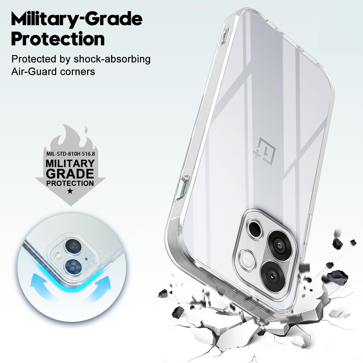 For OnePlus 13S Back Cover (Silicone Clear Shockproof Case with Camera Protection | Soft and Flexible | Transparent)
