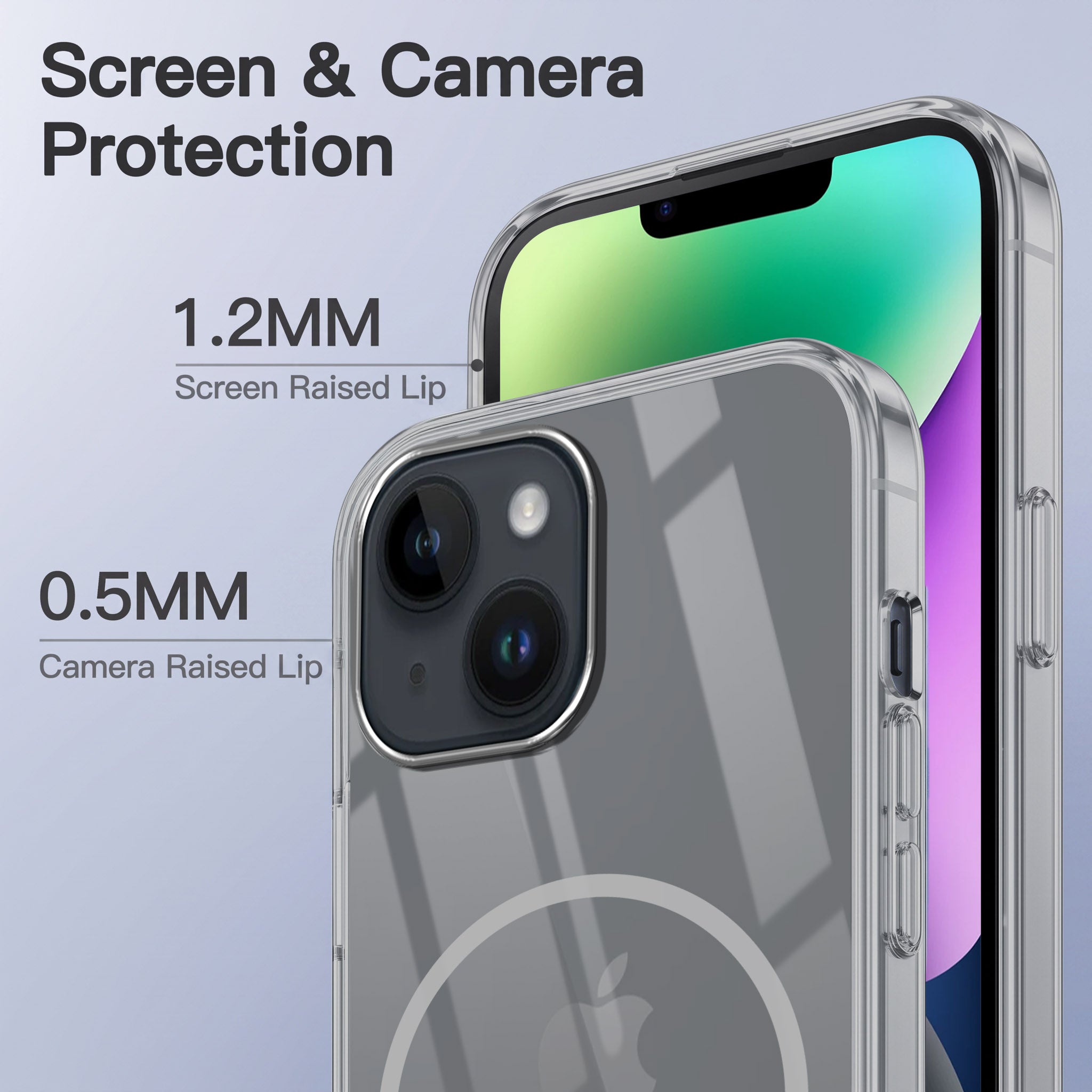 For Apple iPhone 14 Plus Back Case Cover Crystal Anti Yellow (Unbreakable PC | MagSafe Wireless Charging Support |Camera Protection Bump)
