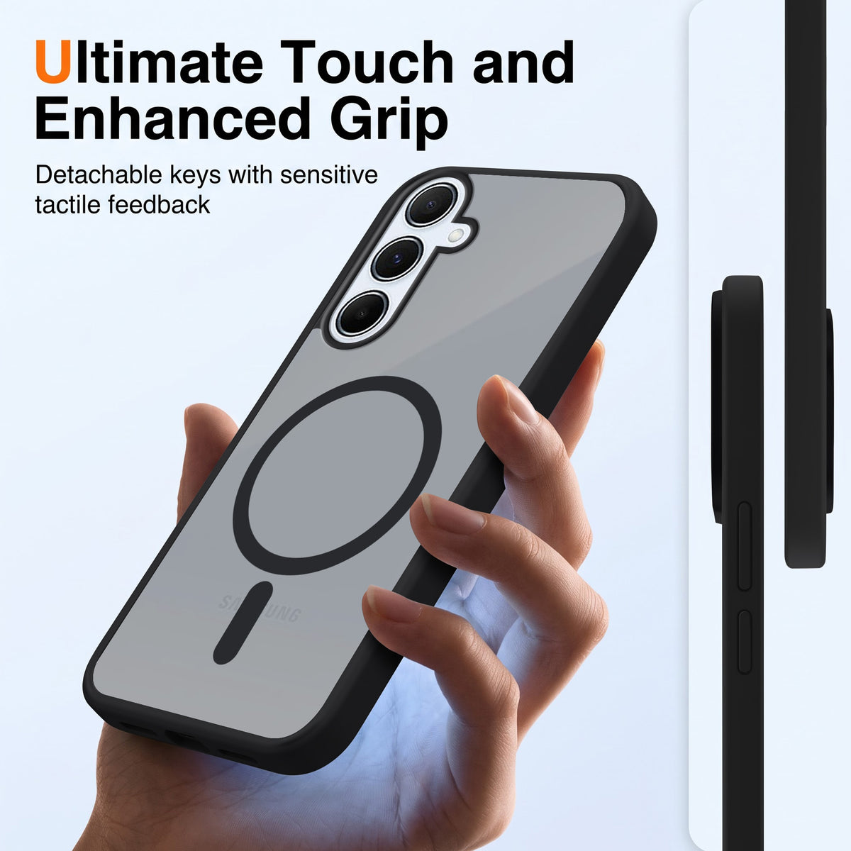 For Samsung Galaxy A55 5G Matte Finish Back Case Cover (MagSafe Compatible | Translucent Soft Touch | Slim and Unbreakable)