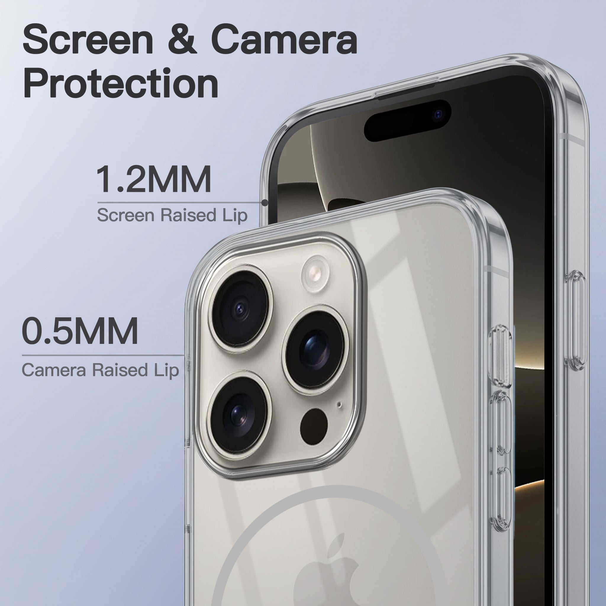 For iPhone 16 Pro Max Back Case Cover Crystal Anti Yellow (Unbreakable PC | MagSafe Wireless Charging Support |Camera Protection Bump)