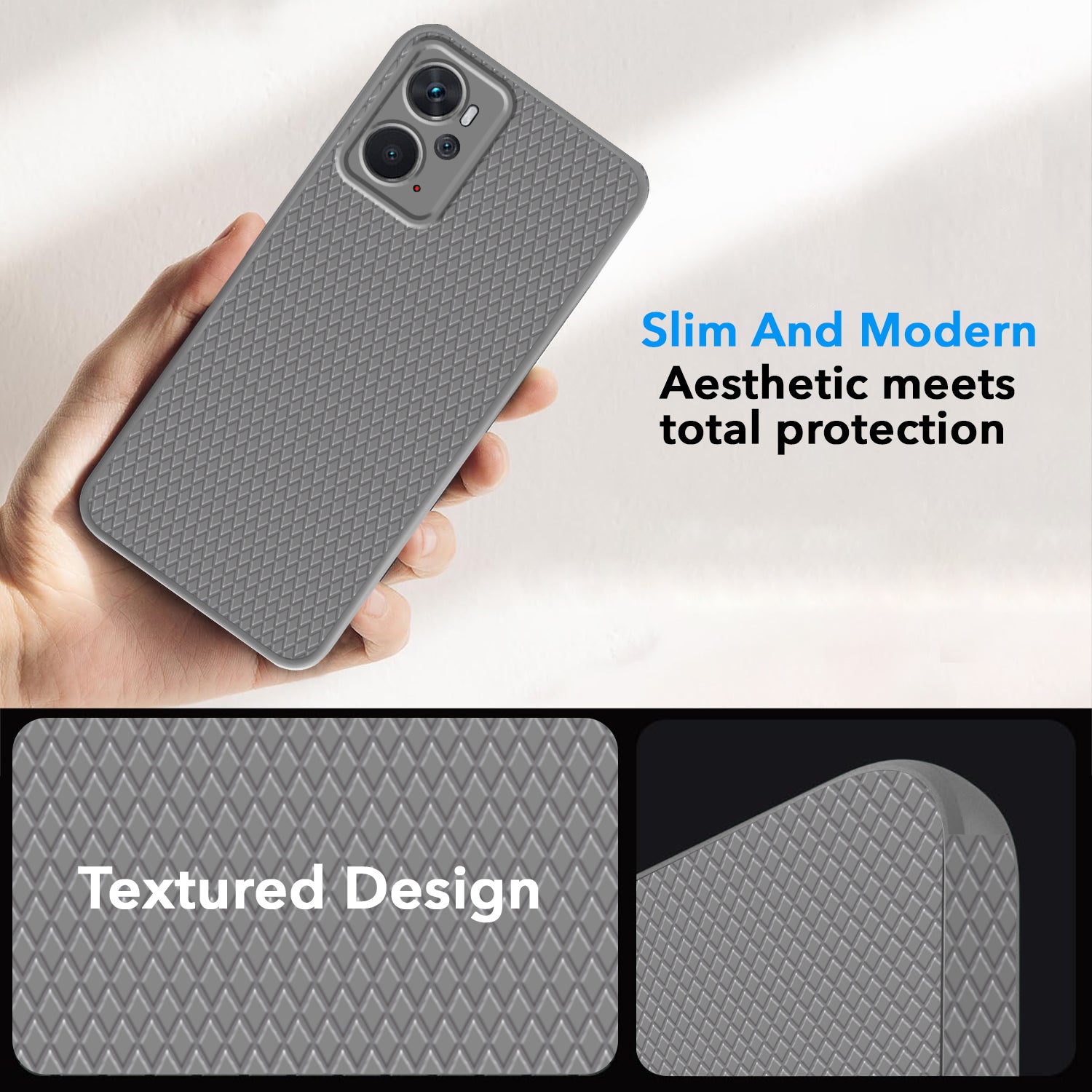 For Oppo K10 Back Cover Case (Liquid Silicone | Side Grip | Camera Protection)
