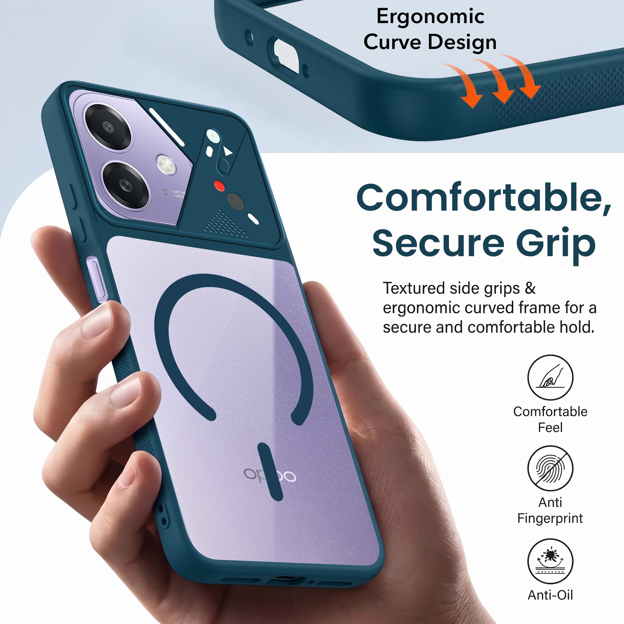 For Oppo A3X (4G/5G) | Oppo A3 5G Back Cover Case Lifetime Anti-Yellow Clear (Camera Protection | Side Grip | Wireless MagSafe Compatible)