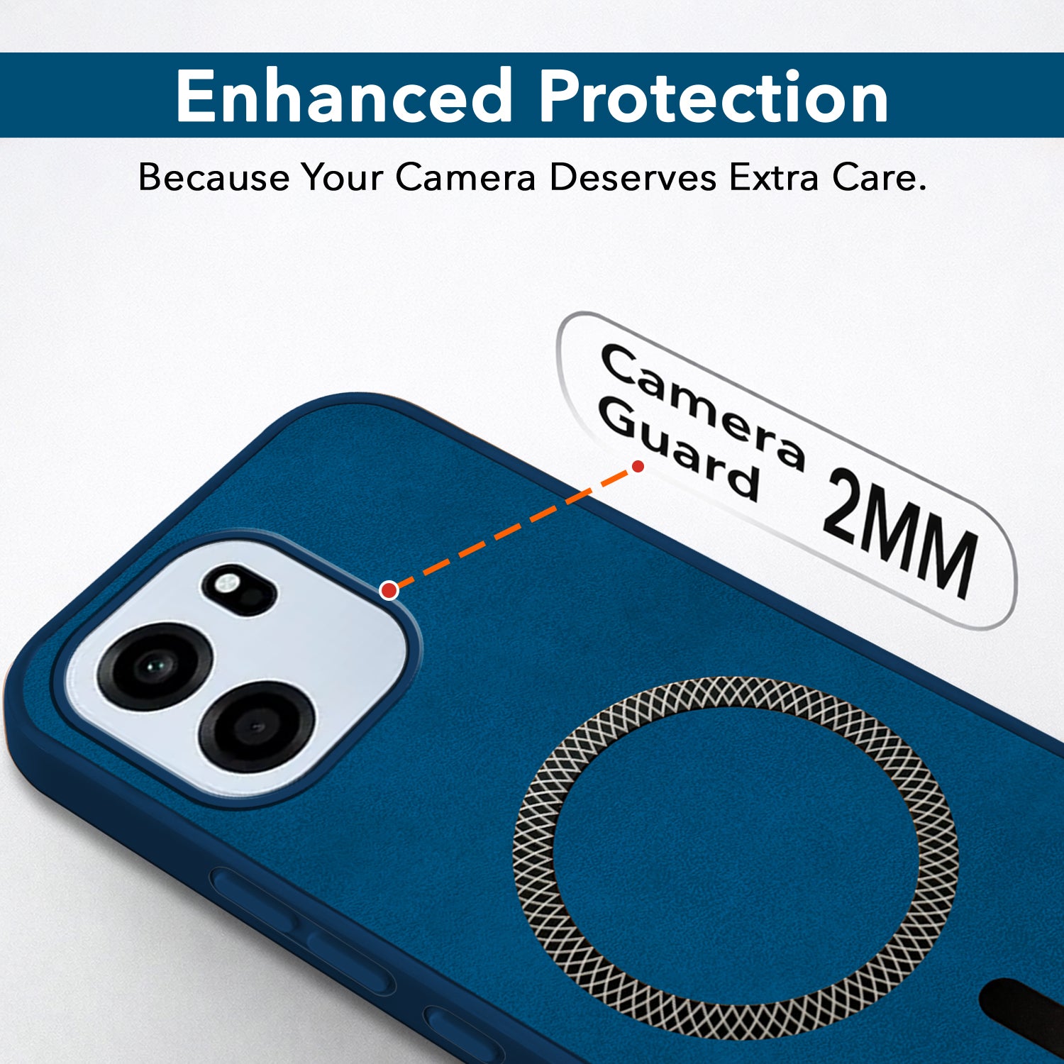 For Oneplus Nord CE 6 Back Cover Case Leather Finish (MagSafe Compatible Wireless Charging | Soft Touch | Camera Bump Protection)