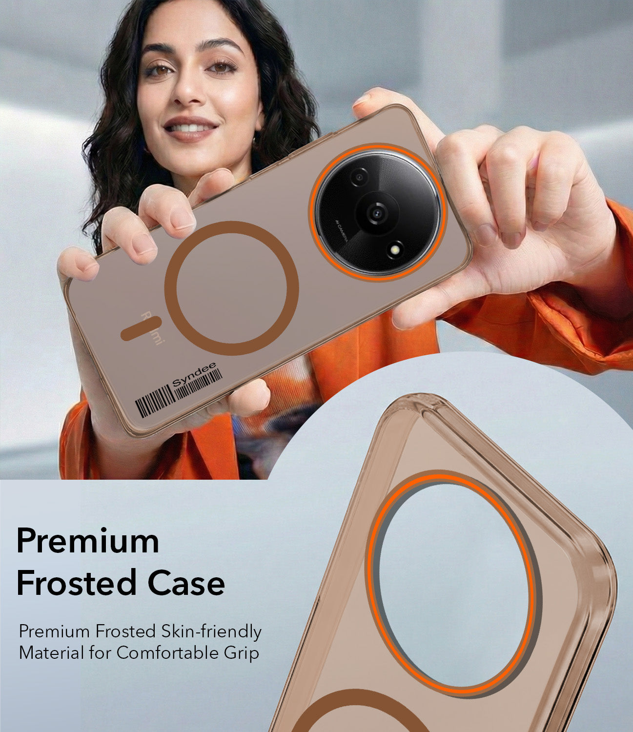 For Redmi A3 2024 | Redmi A3x Back Cover Case (Soft Touch | Camera Bump Protection | MagSafe Compatible | Matte Finish)