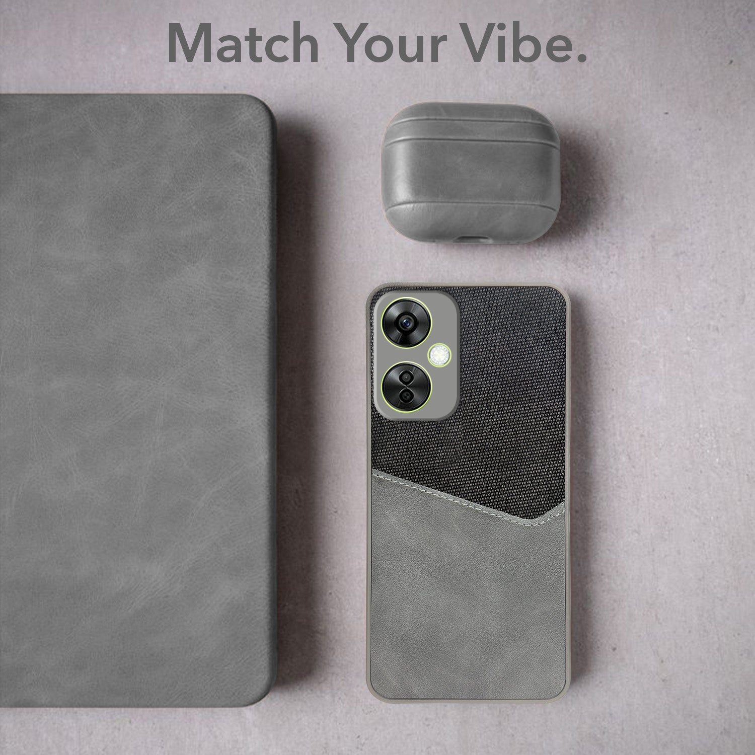 For OnePlus Nord CE 3 Lite Back Cover Case  (Dual PU Leather Stitch | Professional Minimalist | Soft and Flexible)