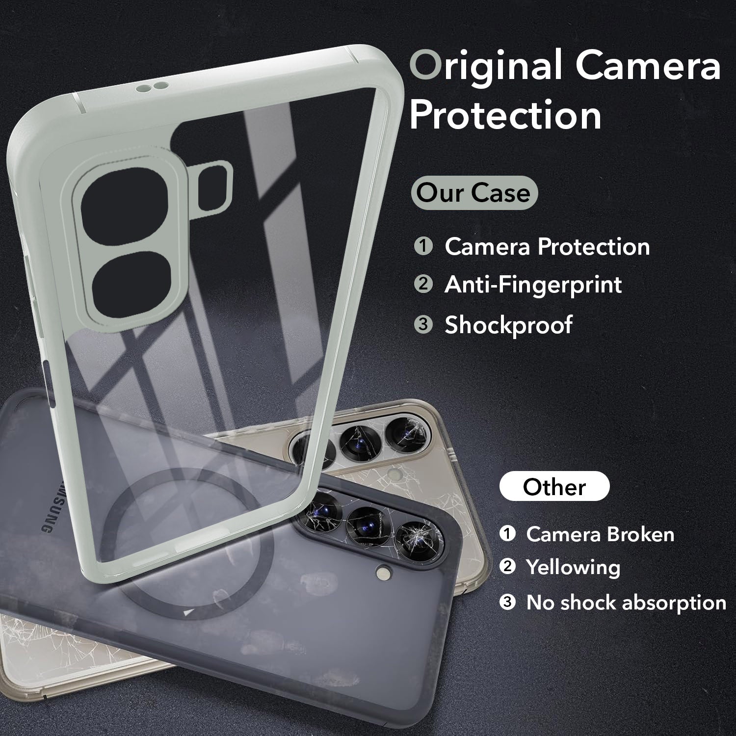 For Oppo K14x 5G Back Cover Case Ultra-Hybrid (Lifetime Anti Yellow | Anti Scratch | Crystal Clear Shockproof)