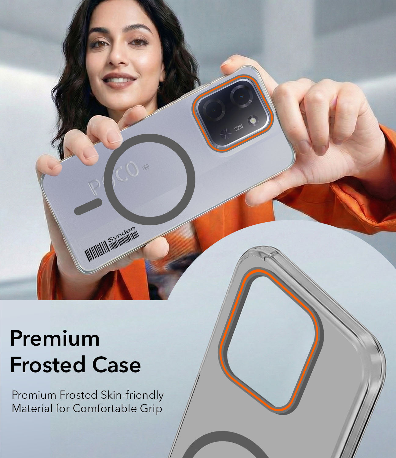 For Poco C85 5G Back Cover Case (Soft Touch | Camera Bump Protection | MagSafe Compatible | Matte Finish)