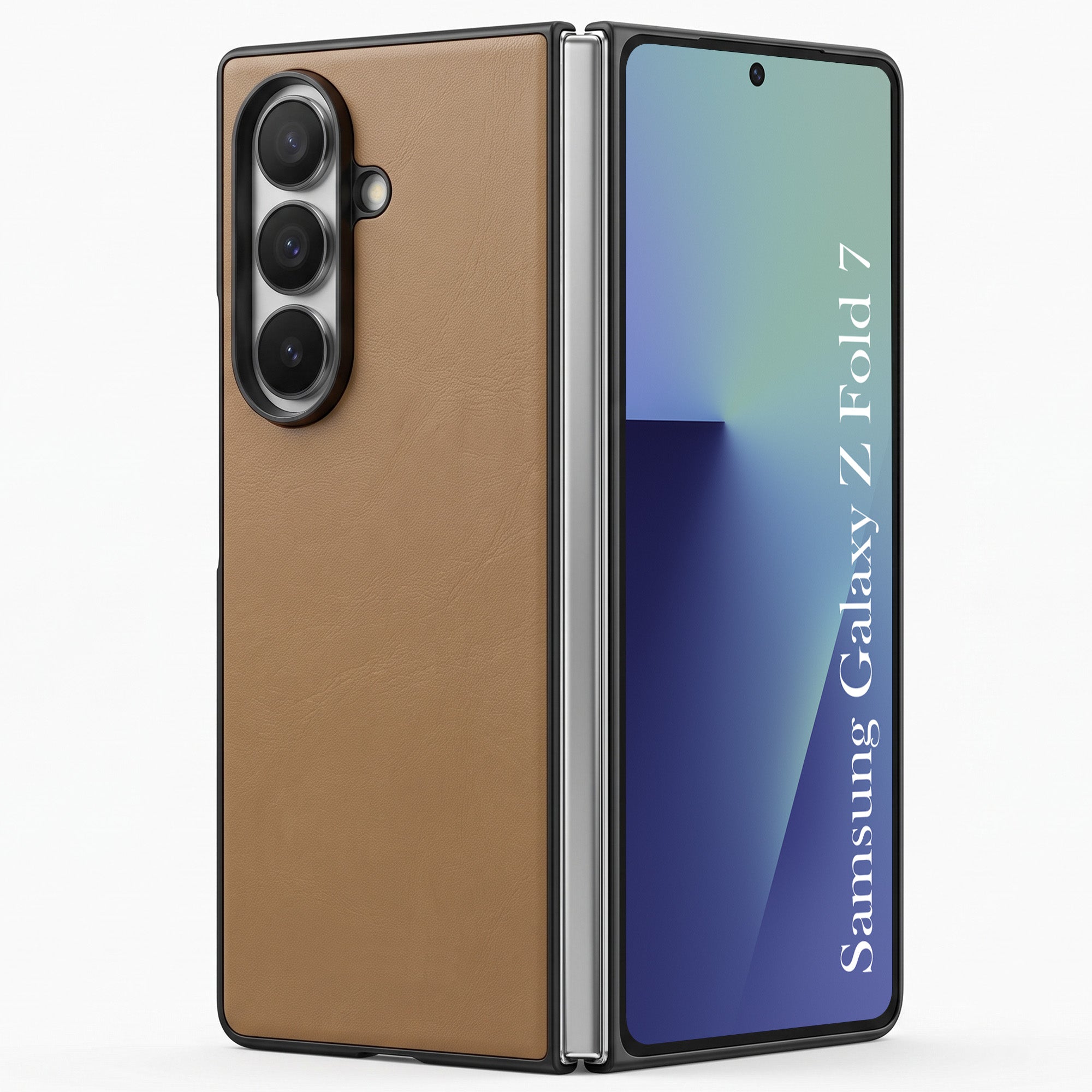 For Samsung Galaxy Z Fold 7 Premium Cover Case (Soft Leater Touch | Interior Protective Cloth | Slim 360* Protection)
