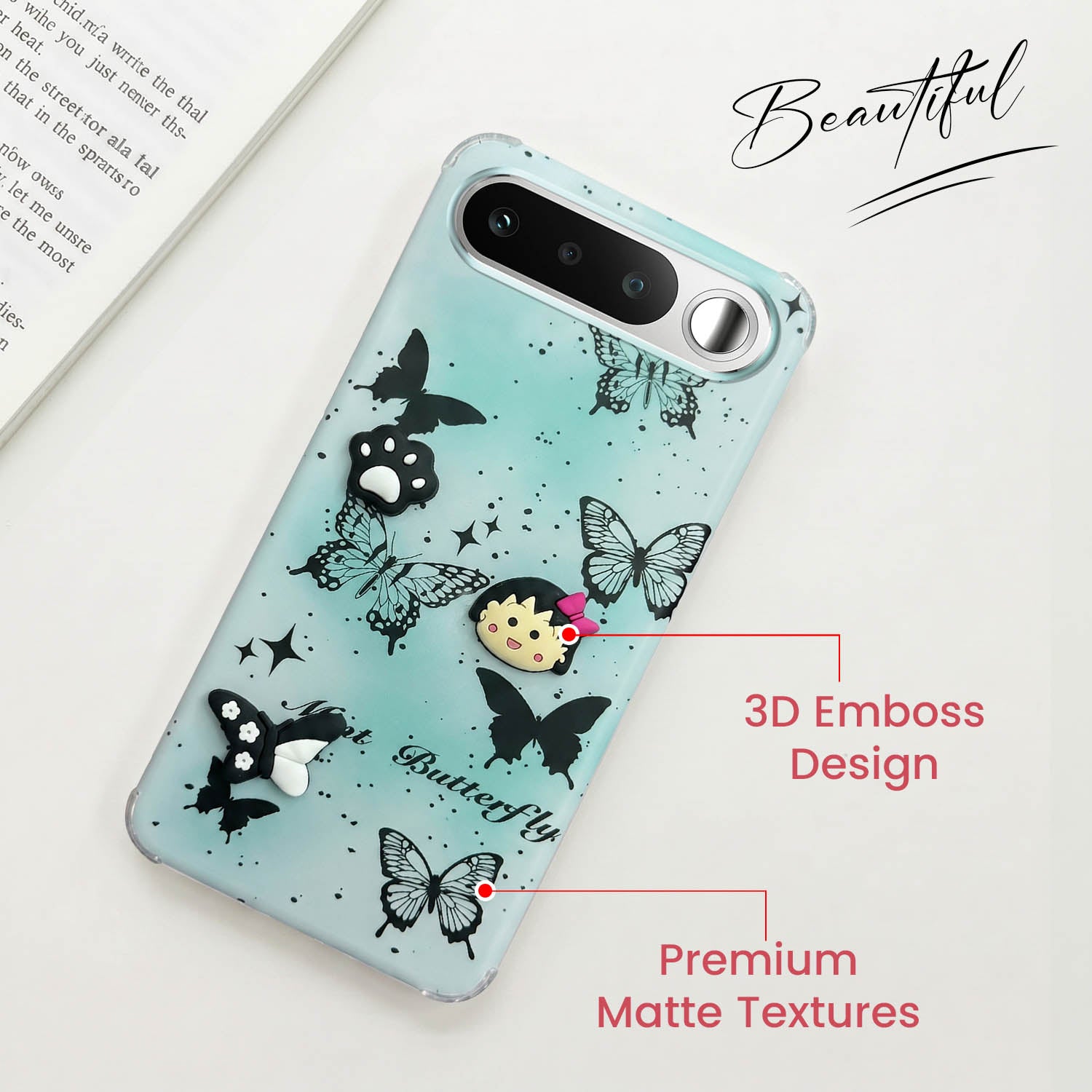 For Realme 16 Back Cover Case (3D Cute Cartoons | Hard Back Side Soft | Matte Premium Finish | HD Printing)