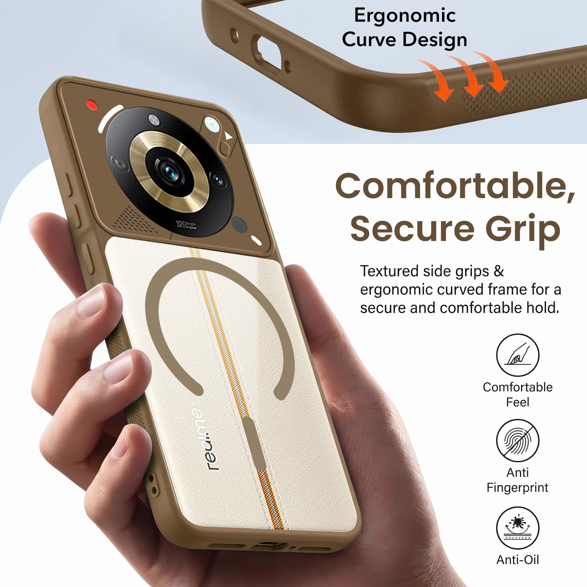 For Realme 11 Pro 5G | Realme 11 Pro Plus 5G Back Cover Case Lifetime Anti-Yellow Clear (Camera Protection | Side Grip | Wireless MagSafe Compatible)