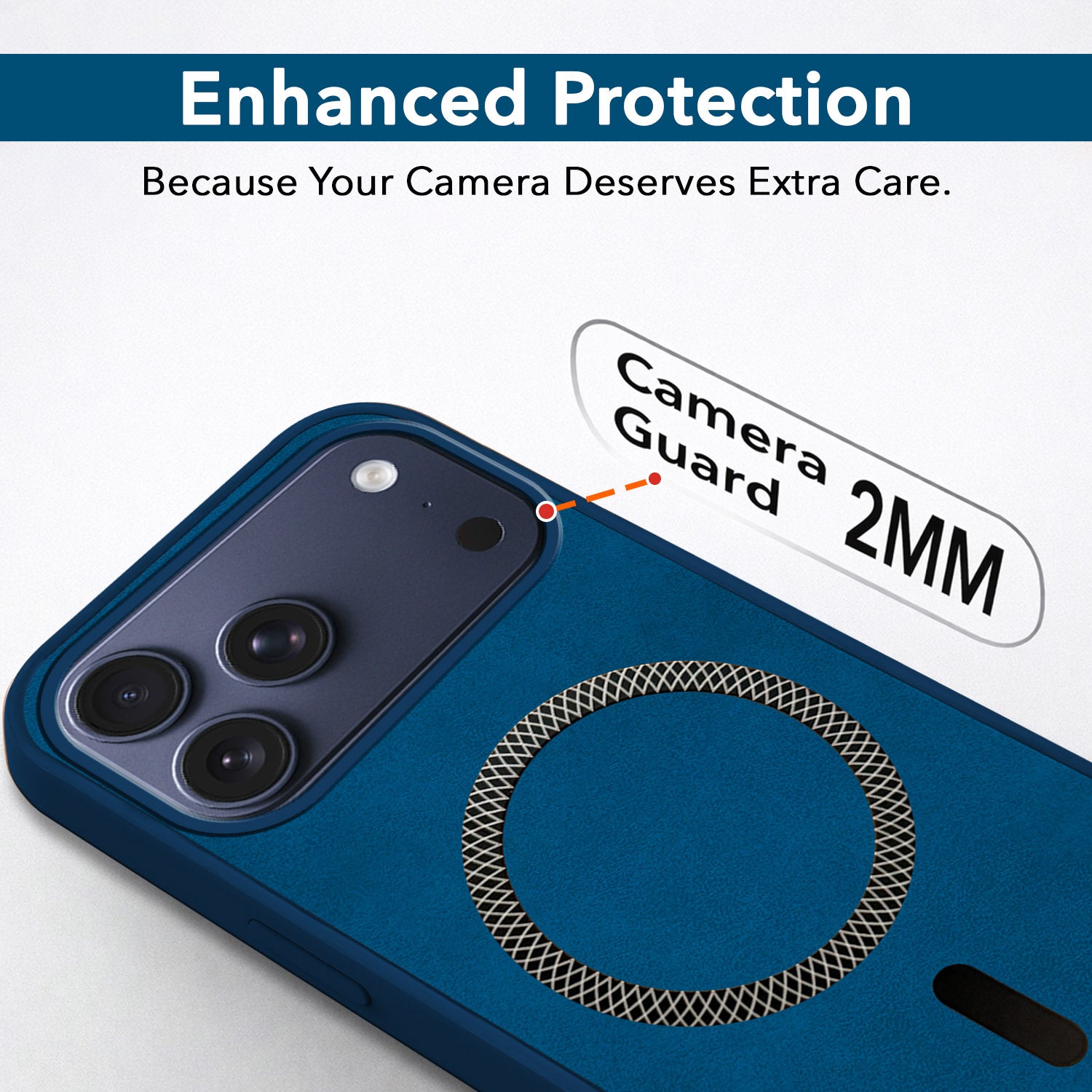 For Apple iPhone 17 Pro Max Back Cover Case Leather Finish (MagSafe Compatible Wireless Charging | Soft Touch | Camera Bump Protection)