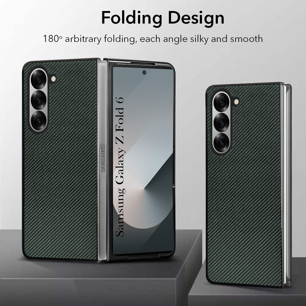 For Samsung Galaxy Z Fold 6 5G Back Flip Case Cover (Craft Printed Design | Hybrid Texture | Inside Microfiber Cloth)