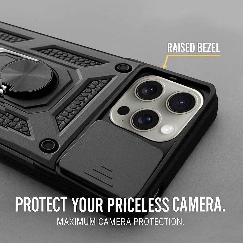 For iPhone 15 Pro Max Back Cover Case (Hybrid Dual Armor Polycarbonate)
