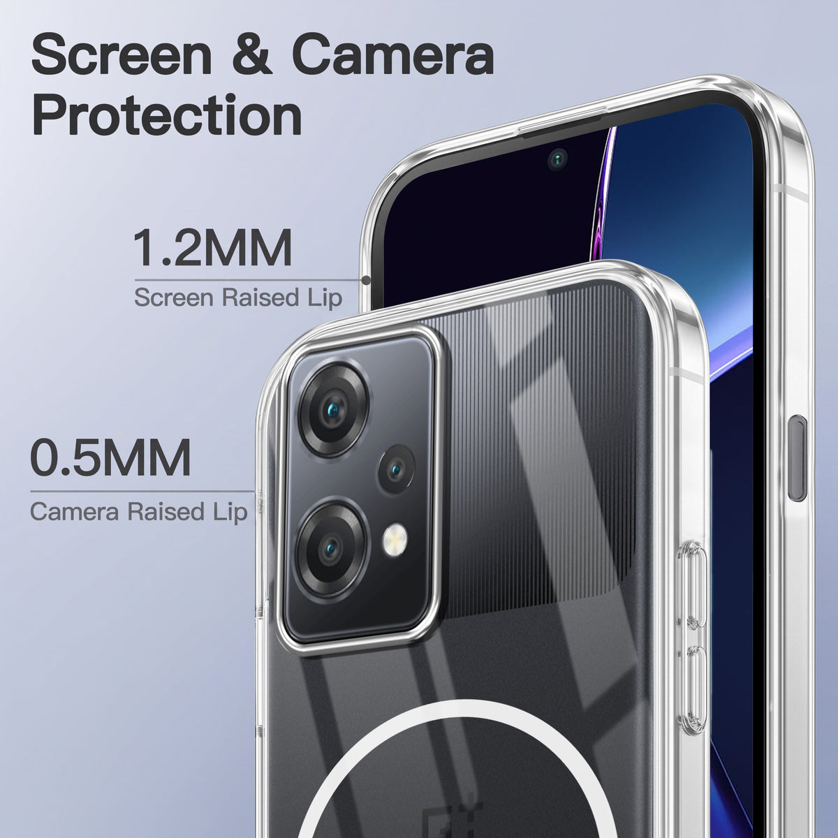 For OnePlus Nord CE 2 Lite 5G Back Case Cover Crystal Anti Yellow (Unbreakable PC | MagSafe Wireless Charging Support |Camera Protection Bump)