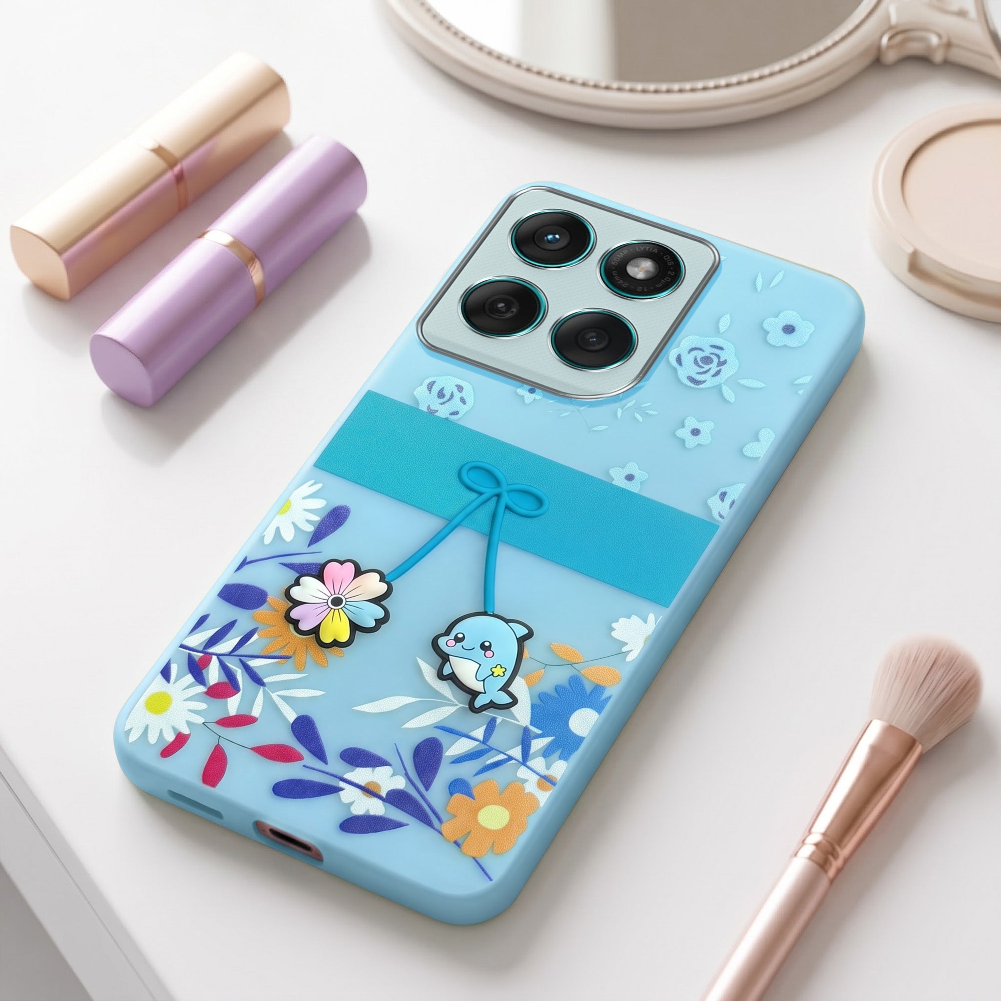 For Motorola Moto Edge 60 Fusion Back Cover Case (3D Cute Cartoons | Hard Back Side Soft | Matte Premium Finish | HD Printing)