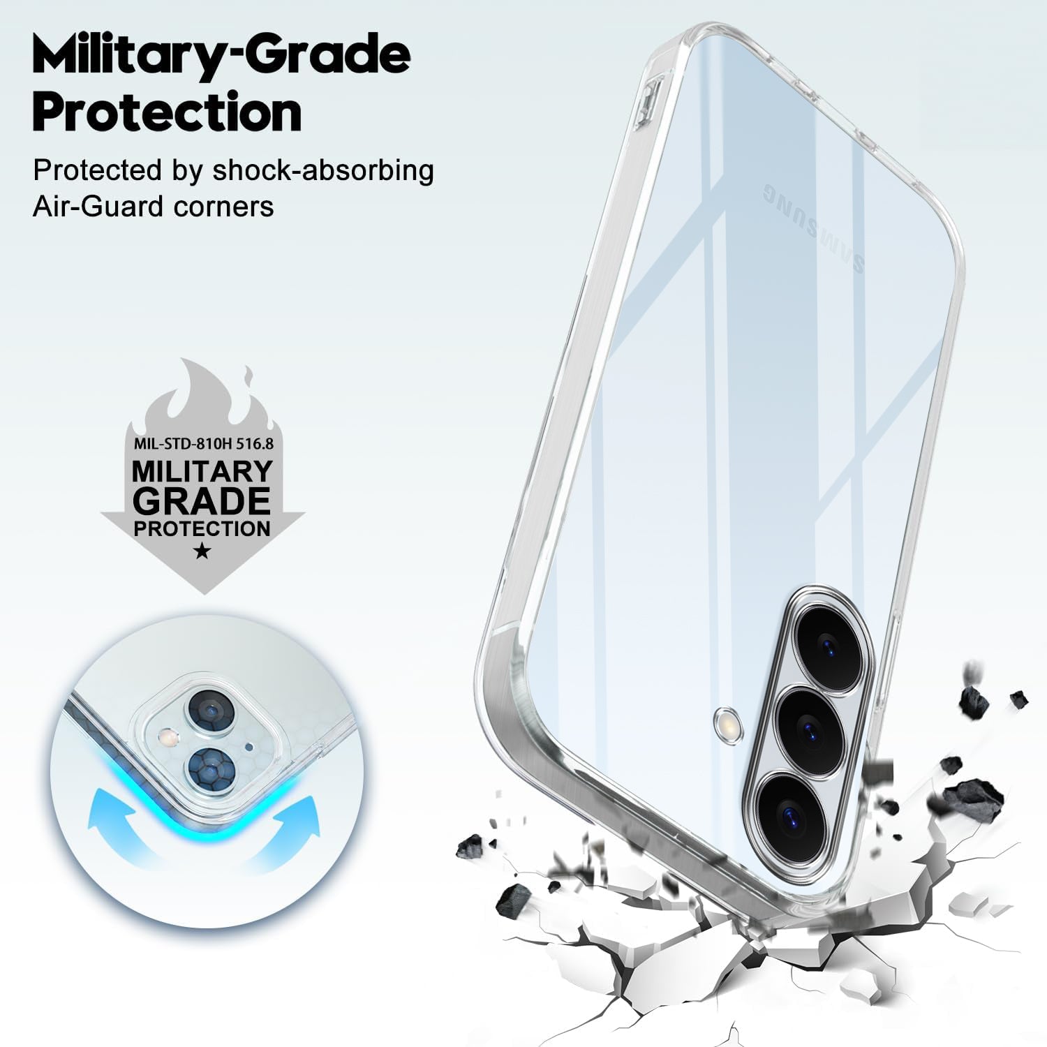 For Samsung Galaxy S26 5G Back Cover Case Silicone (Clear Shockproof Case with Camera Protection | Soft and Flexible | Transparent)