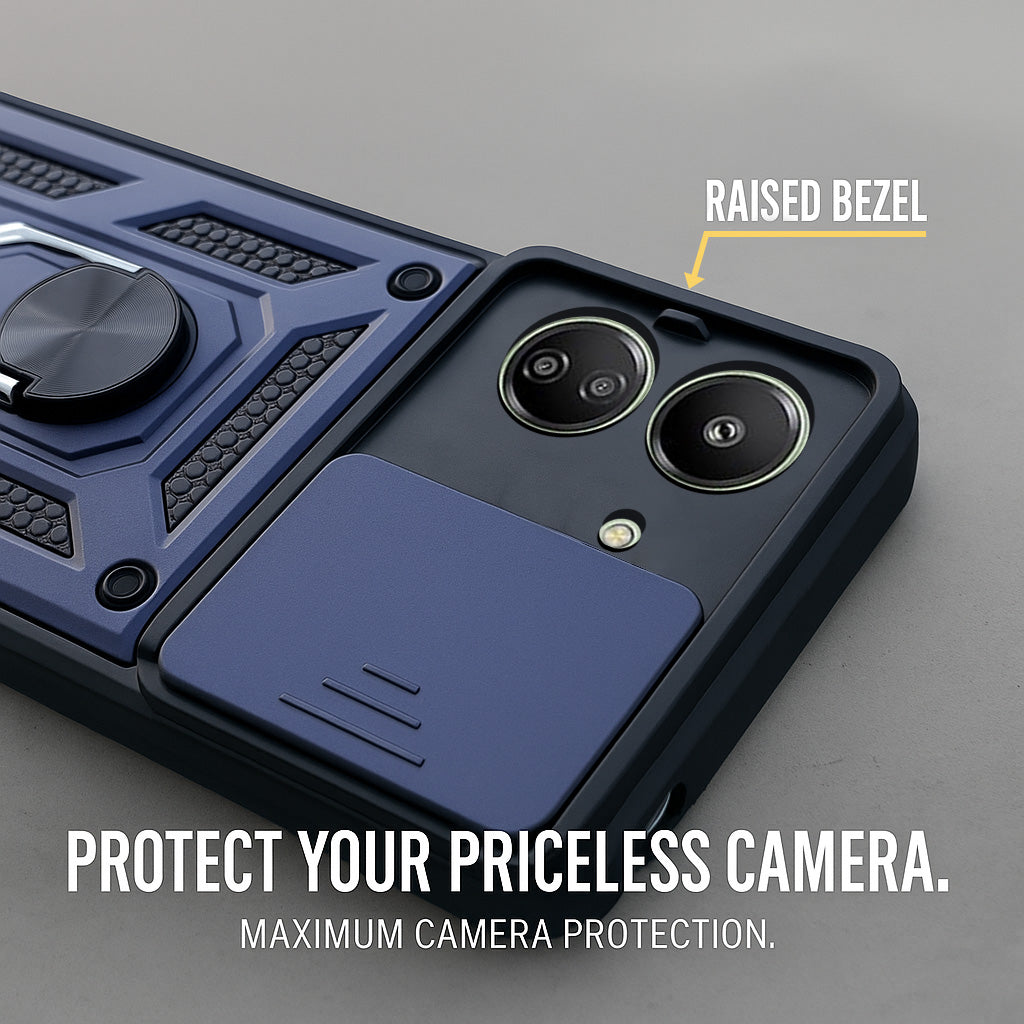 For Redmi 13C 4G Back Cover Case (Hybrid Dual Armor Polycarbonate)