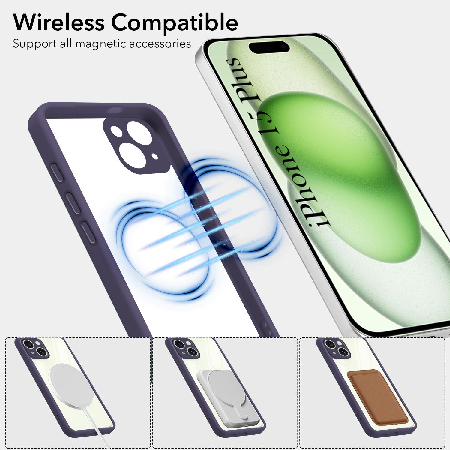 For Apple iPhone 15 Plus Back Cover Case Ultra-Hybrid (Lifetime Anti Yellow | Anti Scratch | Crystal Clear Shockproof)