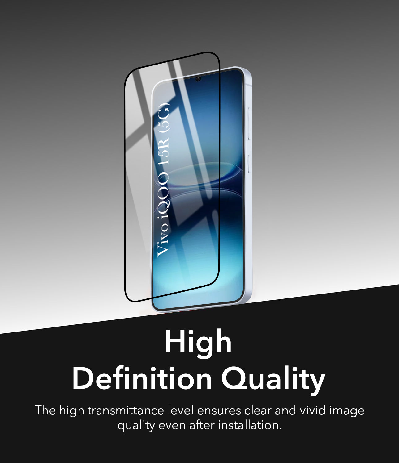 Tempered Glass For Vivo iQOO 15R 5G Military-Grade Gorilla Screen Protector (Shatterproof HD Clarity | Oleophobic Coating | 3D Precision Cut) (Pack of 1)