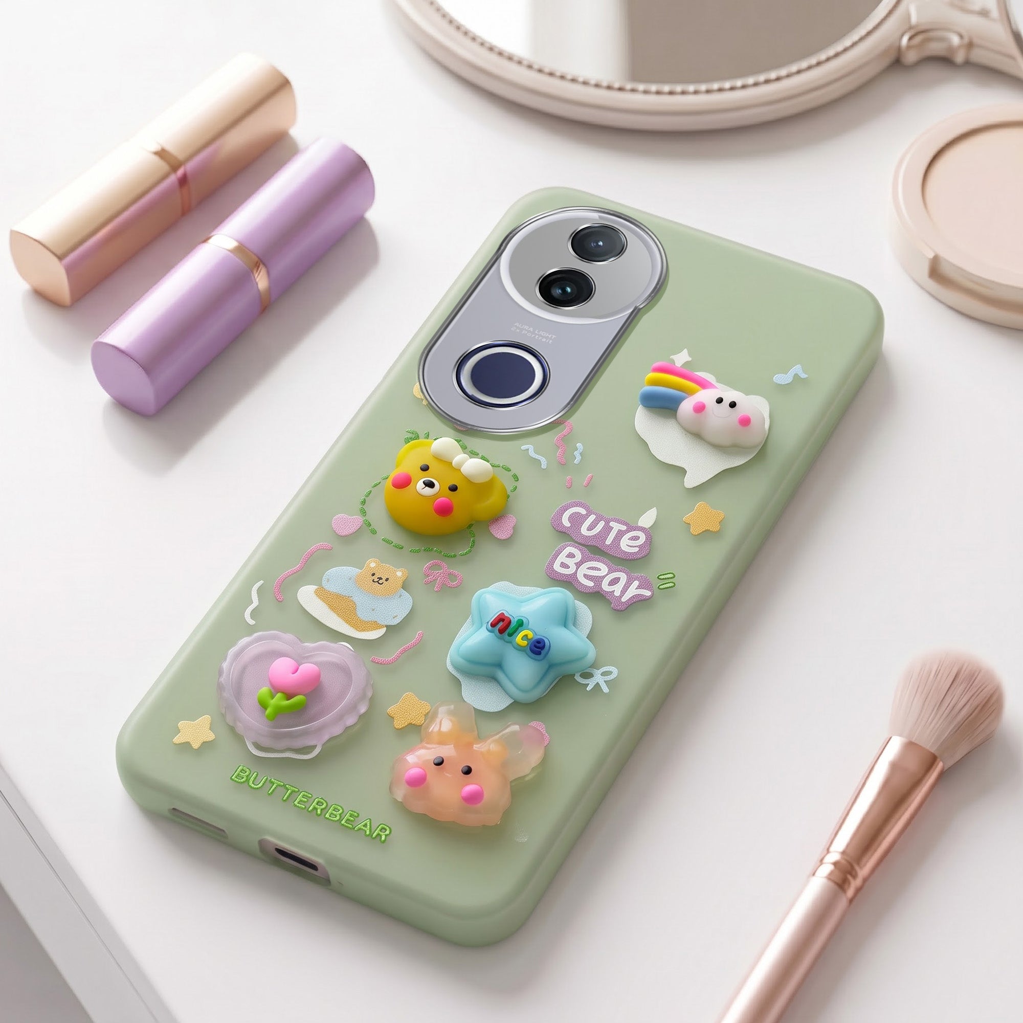 For Vivo T4R Back Cover Case (3D Cute Cartoons | Hard Back Side Soft | Matte Premium Finish | HD Printing)