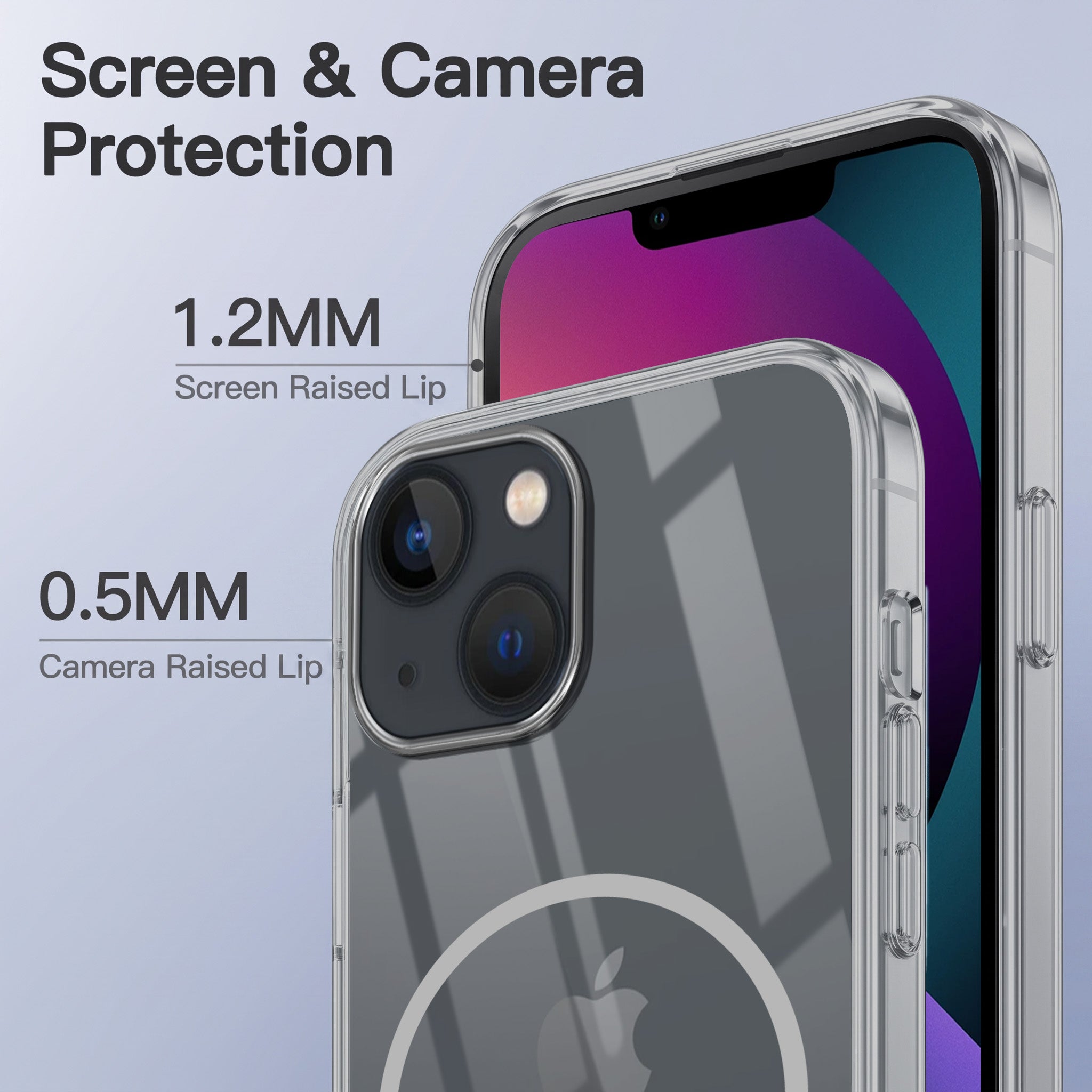 For Apple iPhone 13 Back Case Cover Crystal Anti Yellow (Unbreakable PC | MagSafe Wireless Charging Support |Camera Protection Bump)