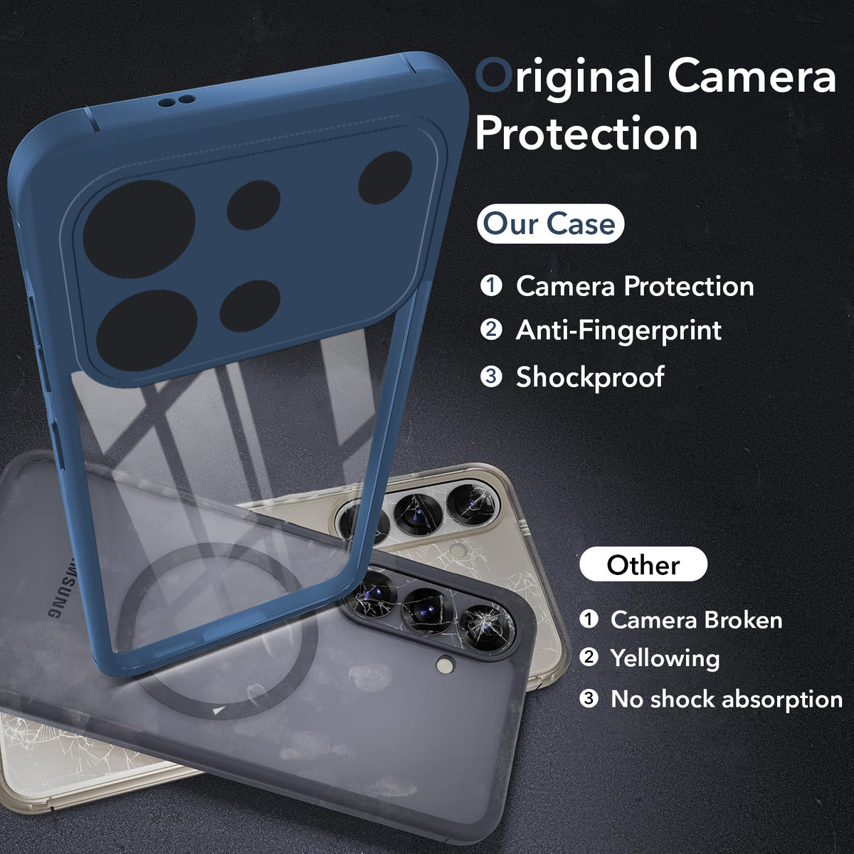 For Vivo V80 5G Back Cover Case Ultra-Hybrid (Lifetime Anti Yellow | Anti Scratch | Crystal Clear Shockproof)