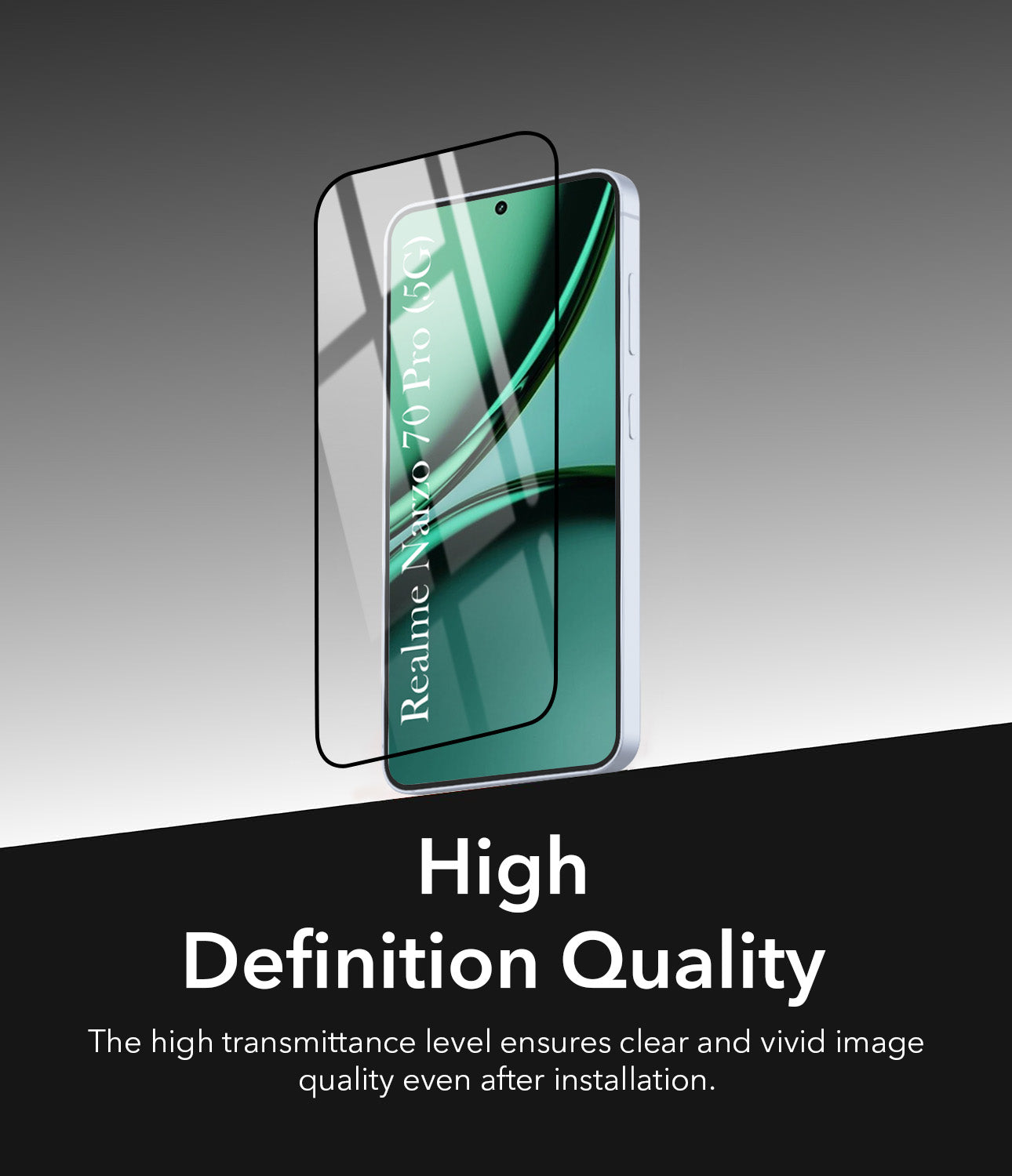 (Pack of 2) Tempered Glass For Realme Narzo 70 Pro Military-Grade Gorilla Screen Protector With Installation Kit | Shatterproof, Full Coverage, HD Clear, Scratch Resistant