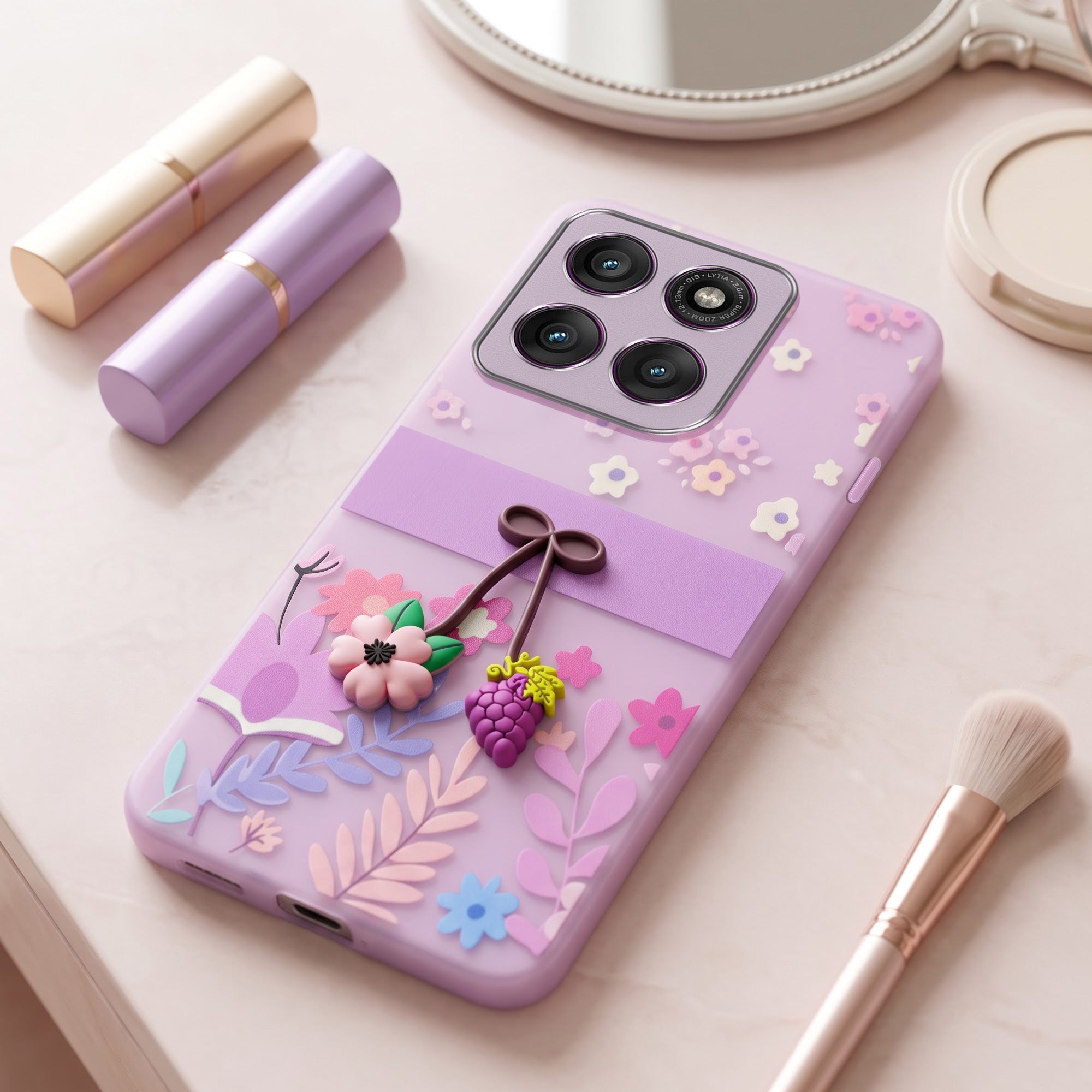 For Motorola Moto Edge 60 Pro Back Cover Case (3D Cute Cartoons | Hard Back Side Soft | Matte Premium Finish | HD Printing)