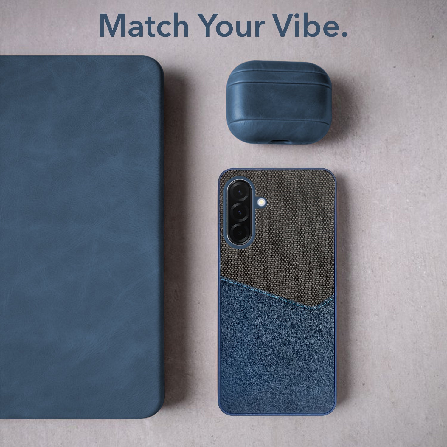 For Samsung Galaxy A56 Back Cover Case (Dual PU Leather Stitch | Professional Minimalist | Soft and Flexible)