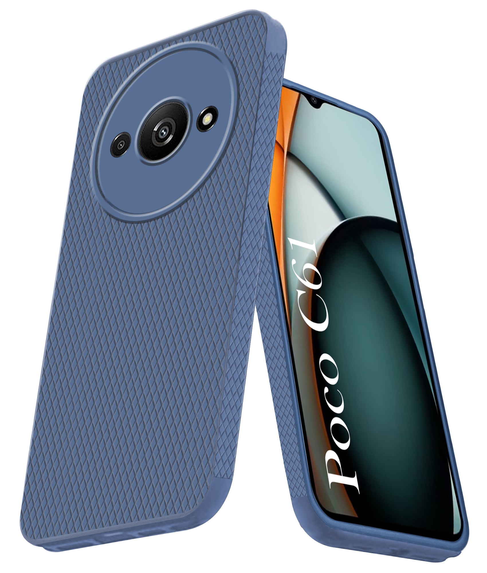 For Xiaomi Poco C61 Back Cover Case (Liquid Silicone | Side Grip | Camera Protection)