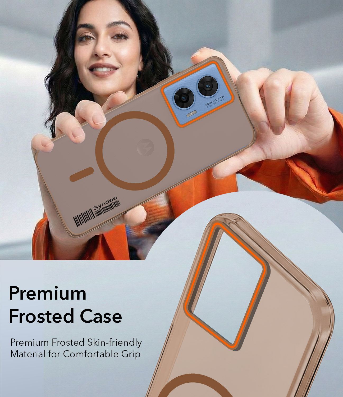For Motorola Moto G96 Back Cover Case (Soft Touch | Camera Bump Protection | MagSafe Compatible | Matte Finish)