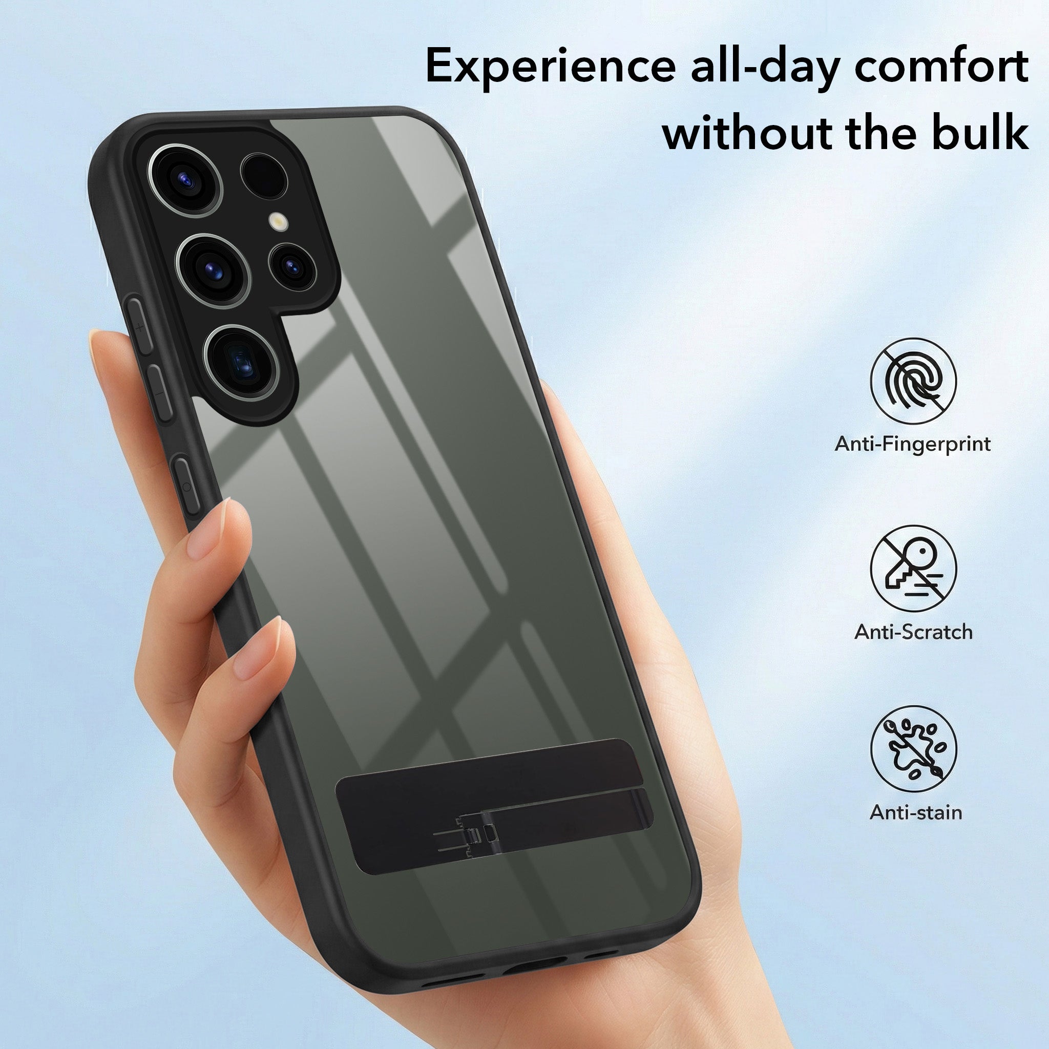 For Samsung Galaxy S23 Ultra Back Cover Case (Built-in Stand | Lifetime Anti Yellow | Kickstand Shockproof | Camera Protection | MagSafe Compatible)